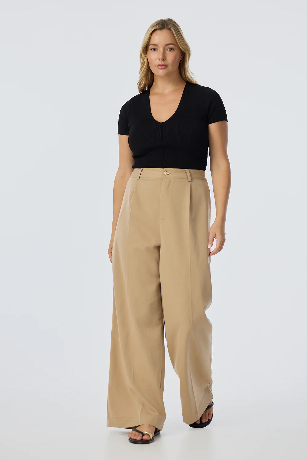 Adjustable Waist Pants - Biscotti - Image 3