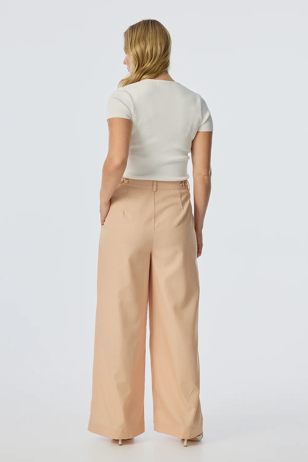 Adjustable Waist Pants - Dusty Peach - Image 5