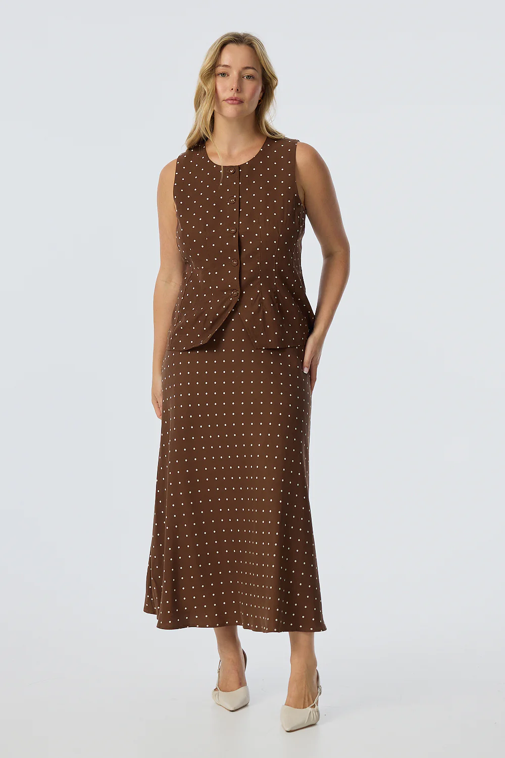 Adjustable Waist Vest - Walnut/White Spot - Image 4