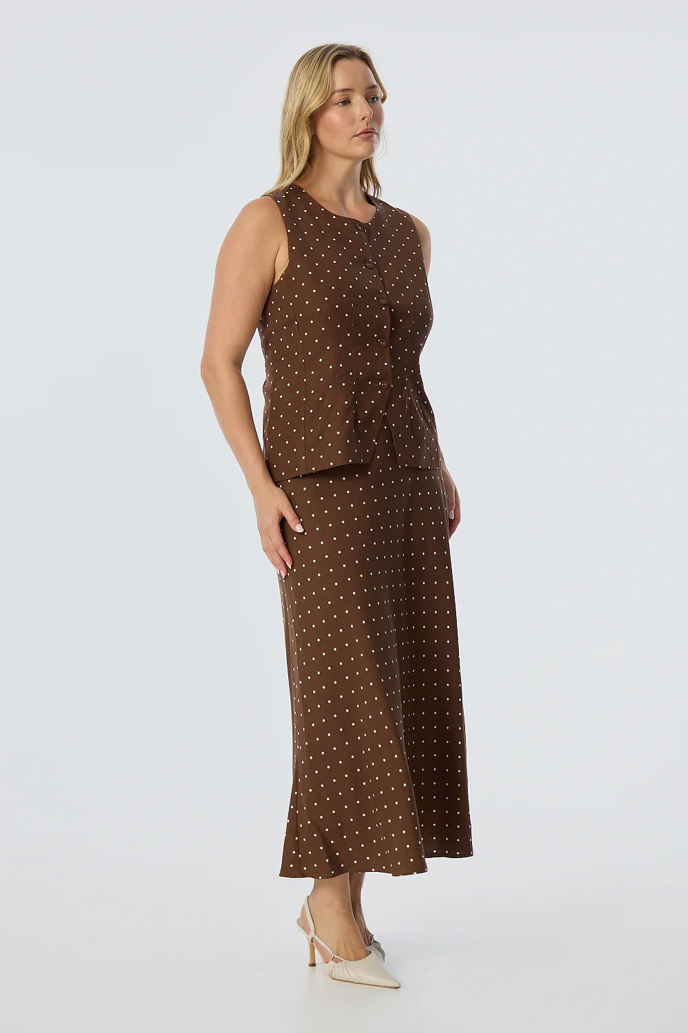 Adjustable Waist Vest - Walnut/White Spot - Image 5