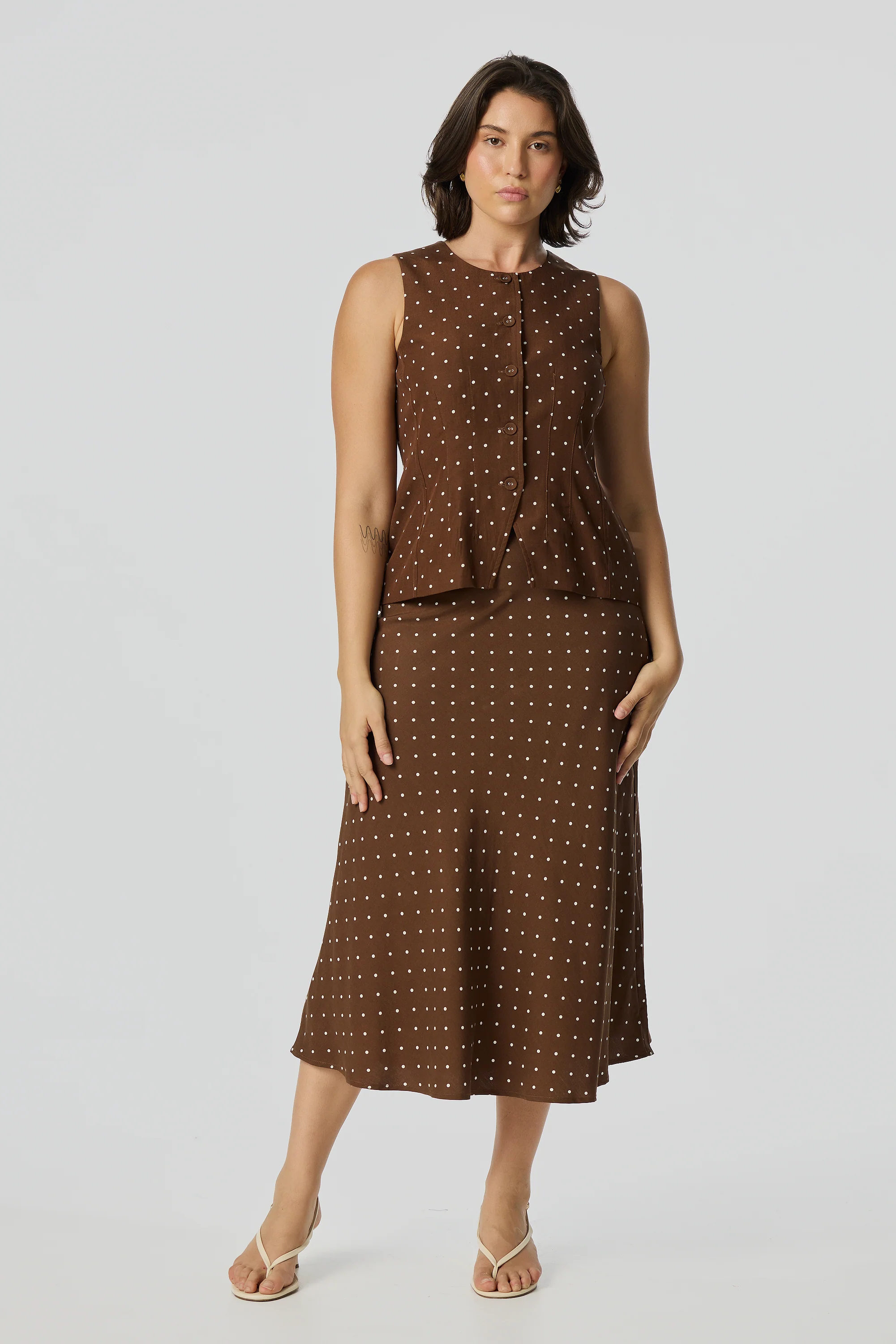 Adjustable Waist Vest - Walnut/White Spot - Image 8