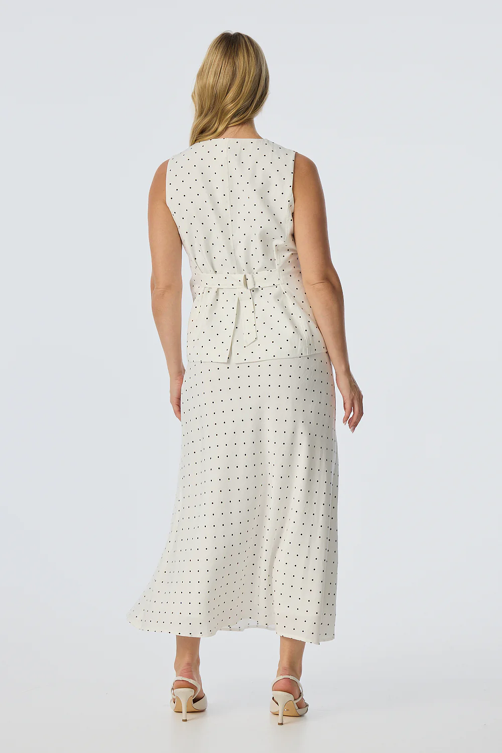 Adjustable Waist Vest - White/Black Spot - Image 7