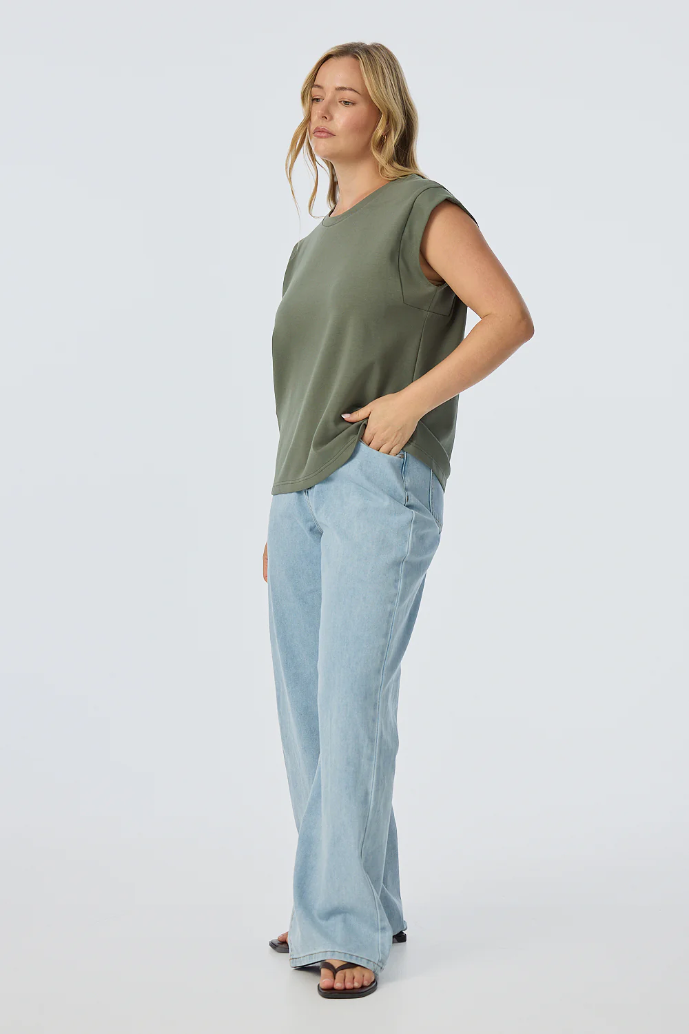 Cap Sleeve Jersey Tank - Pine Green - Image 3