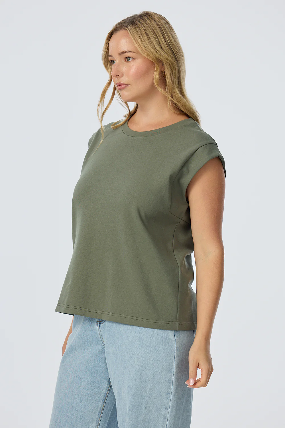 Cap Sleeve Jersey Tank - Pine Green - Image 4