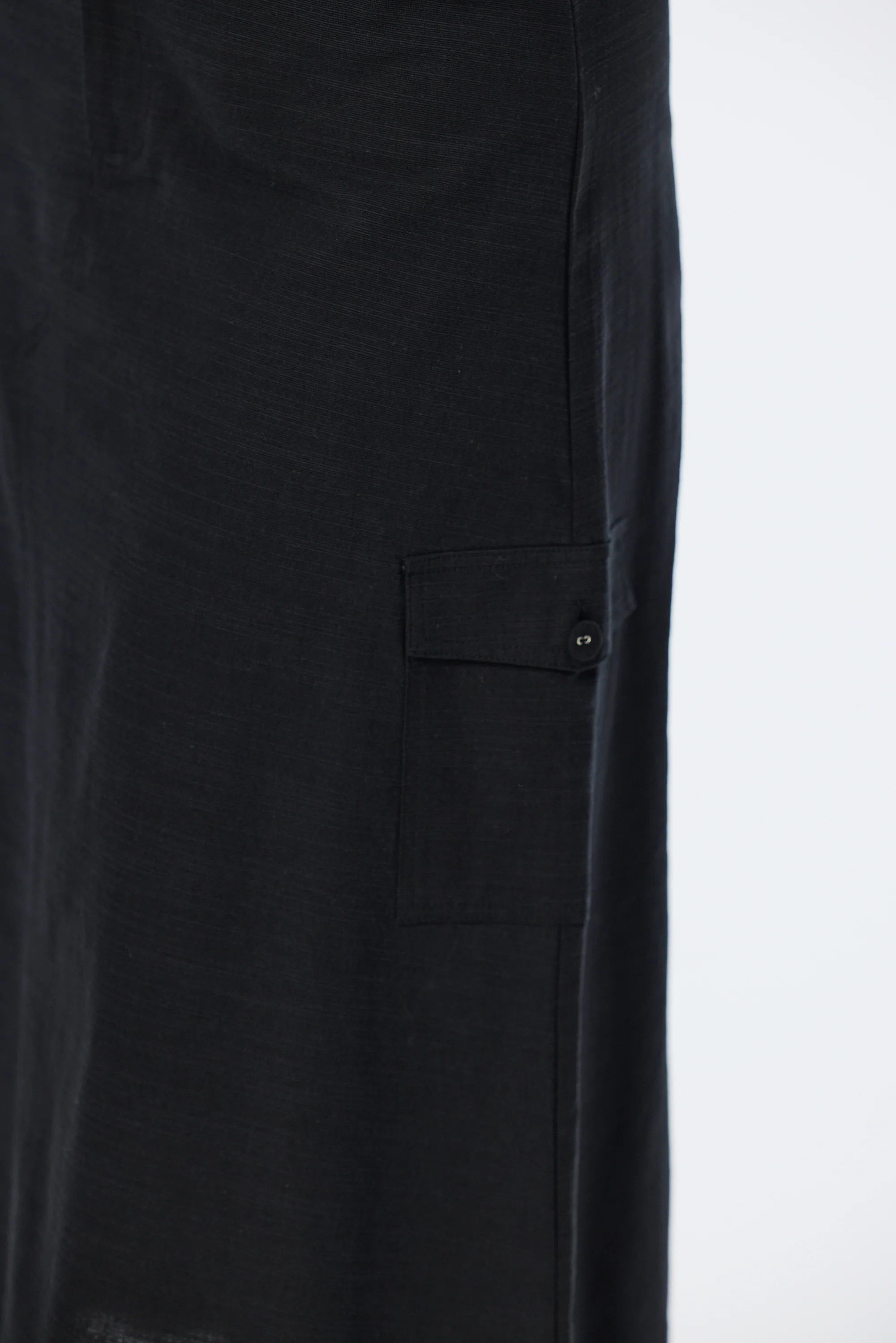 Cargo Midi Skirt - Black - Image 4