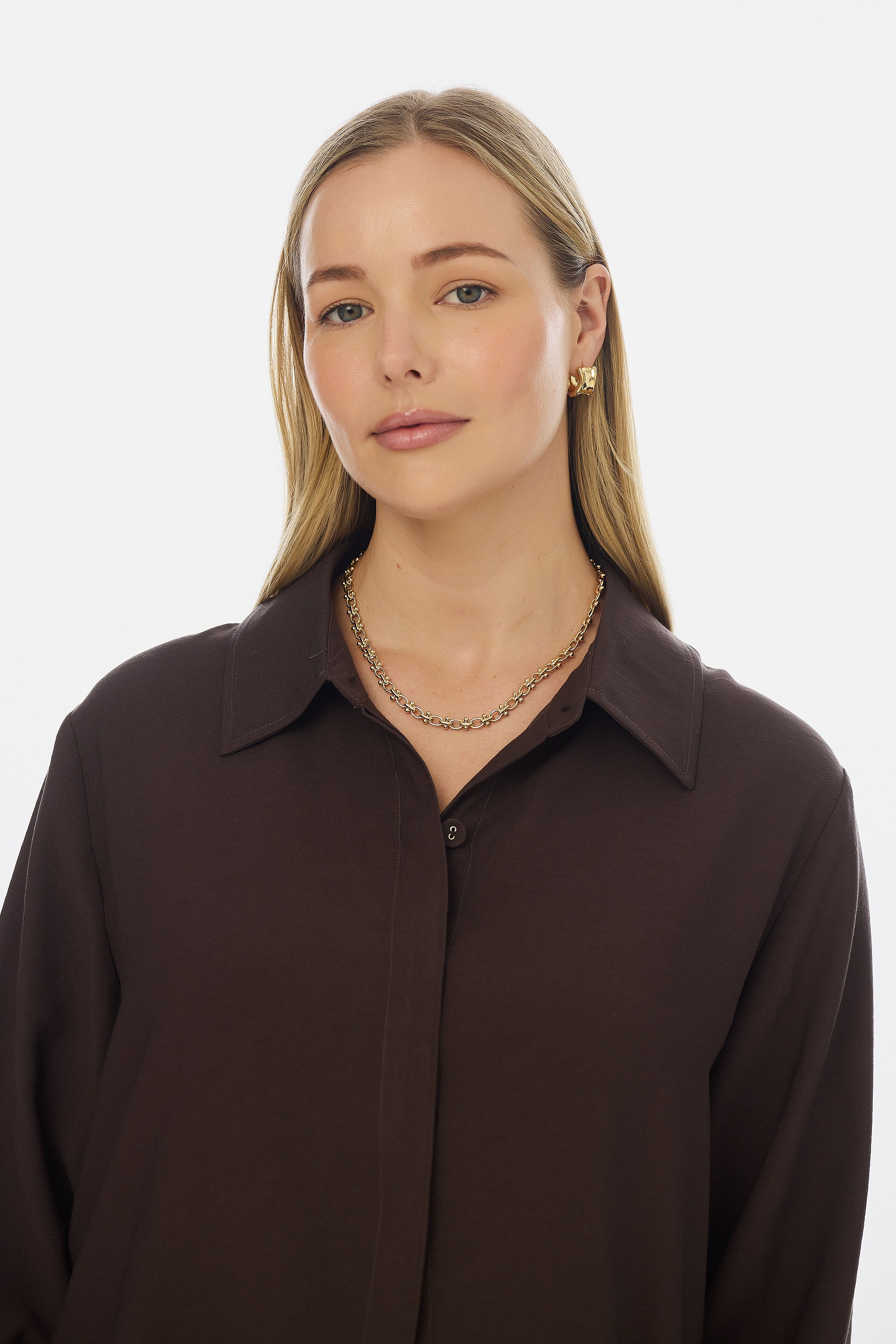 Chain Link Necklace - Gold - Image 5