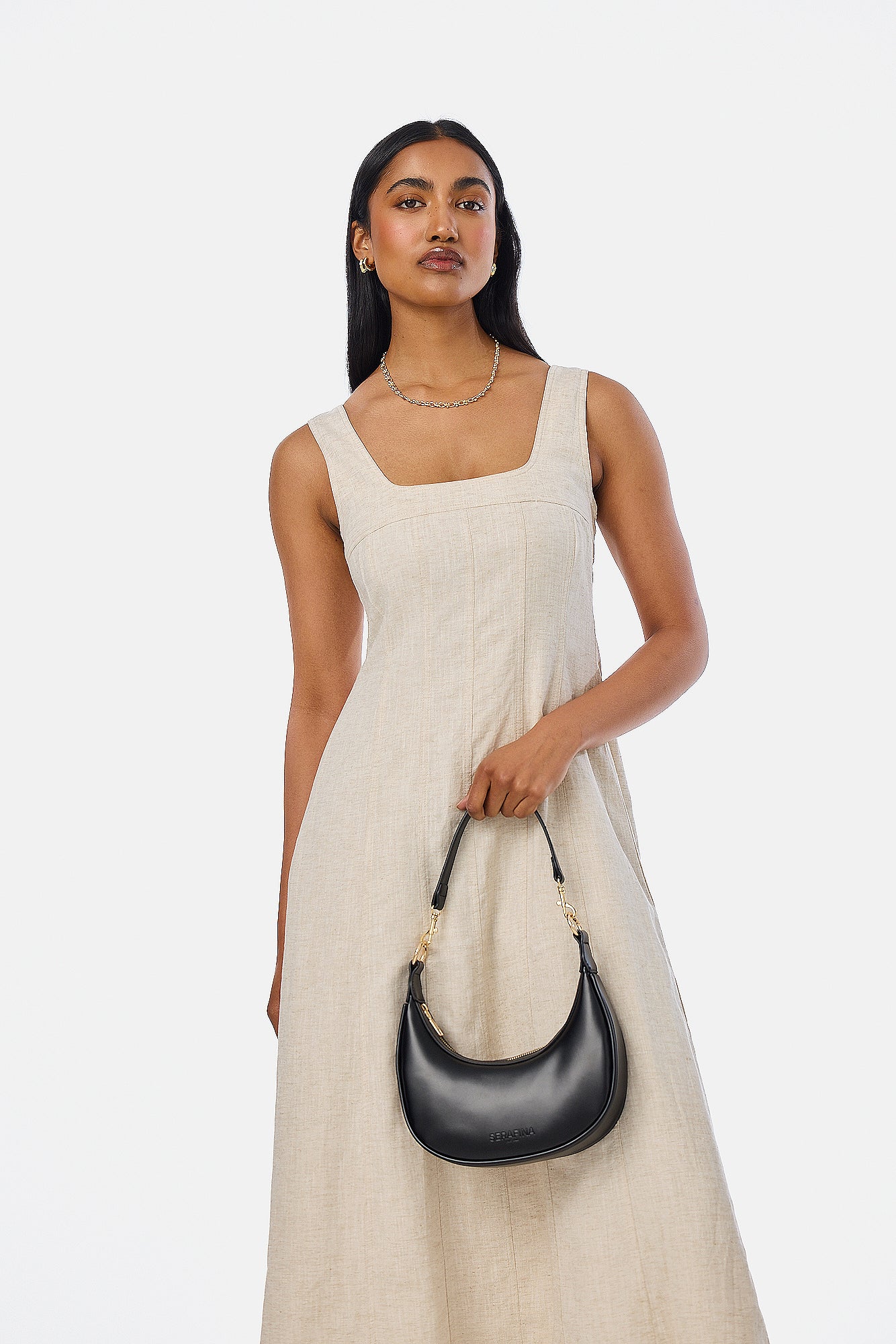 Crescent Shoulder Bag - Black - Image 2