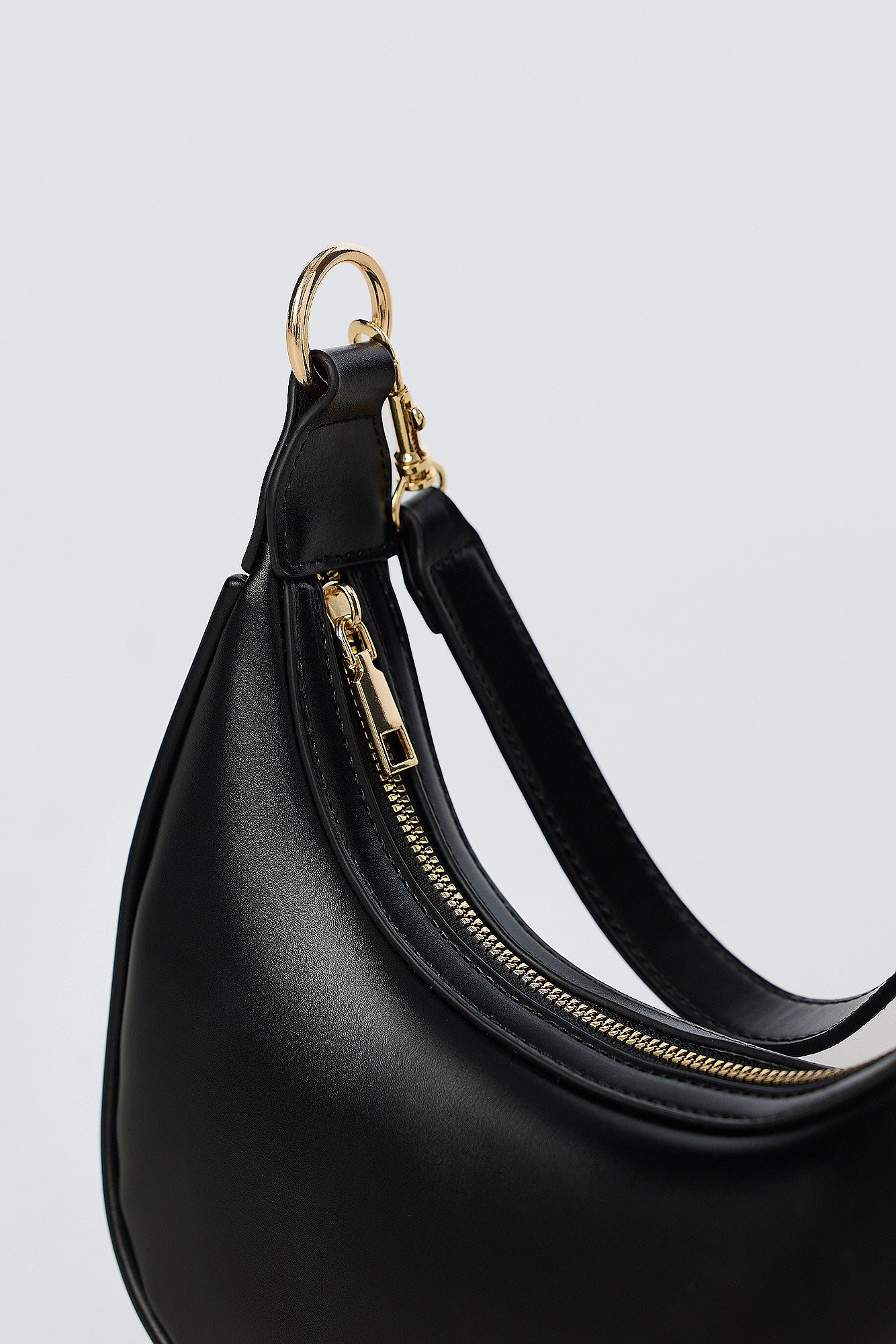 Crescent Shoulder Bag - Black - Image 3