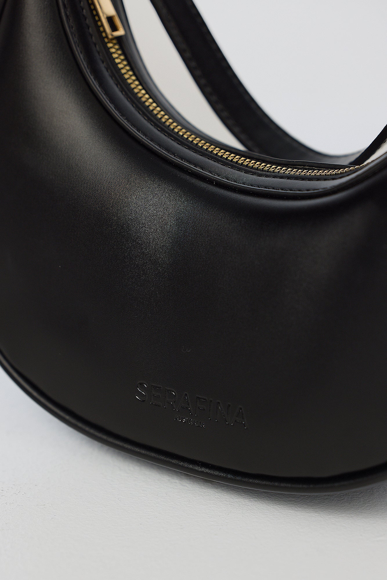 Crescent Shoulder Bag - Black - Image 4