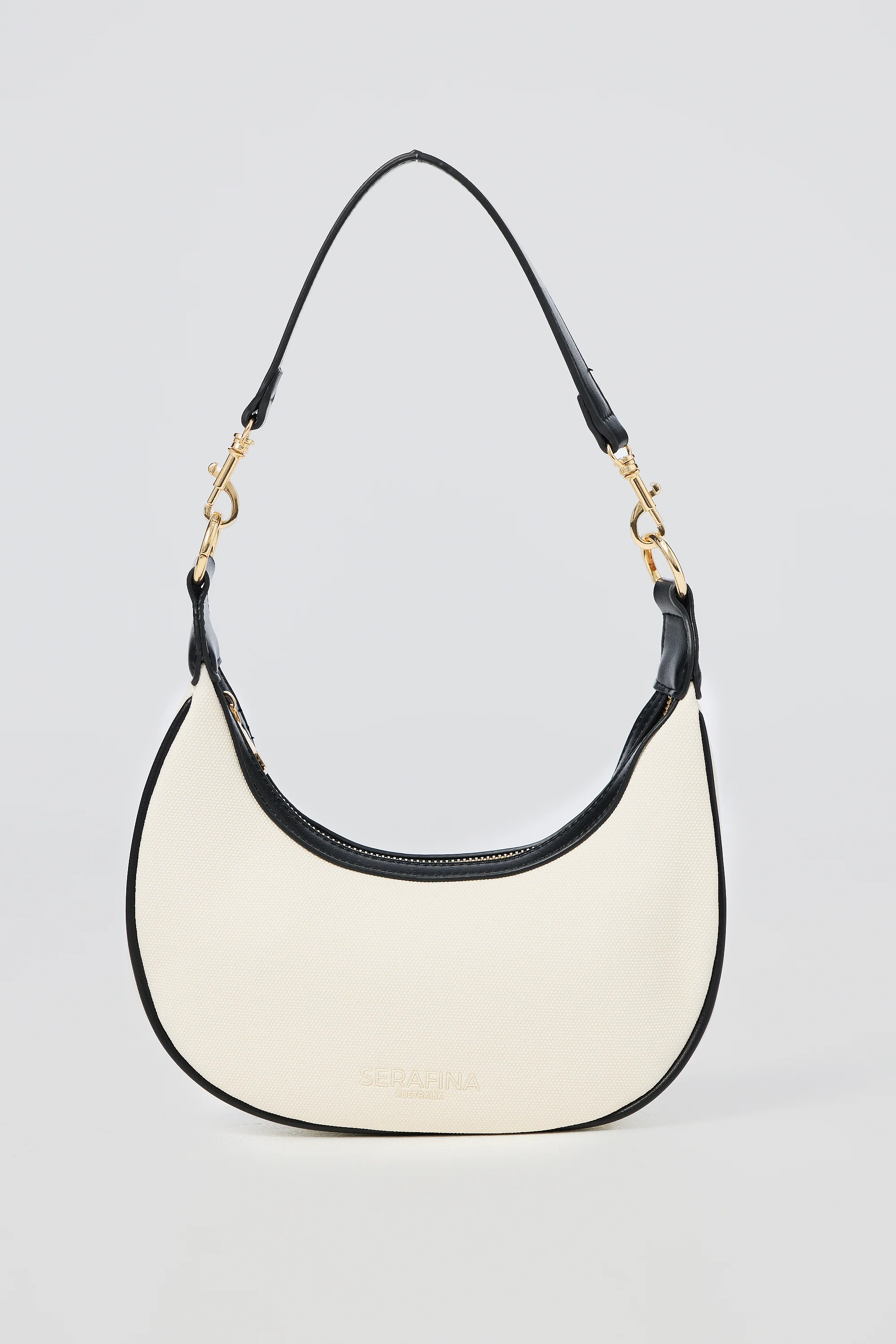 Crescent Shoulder Bag - Ecru/Black - Image 3