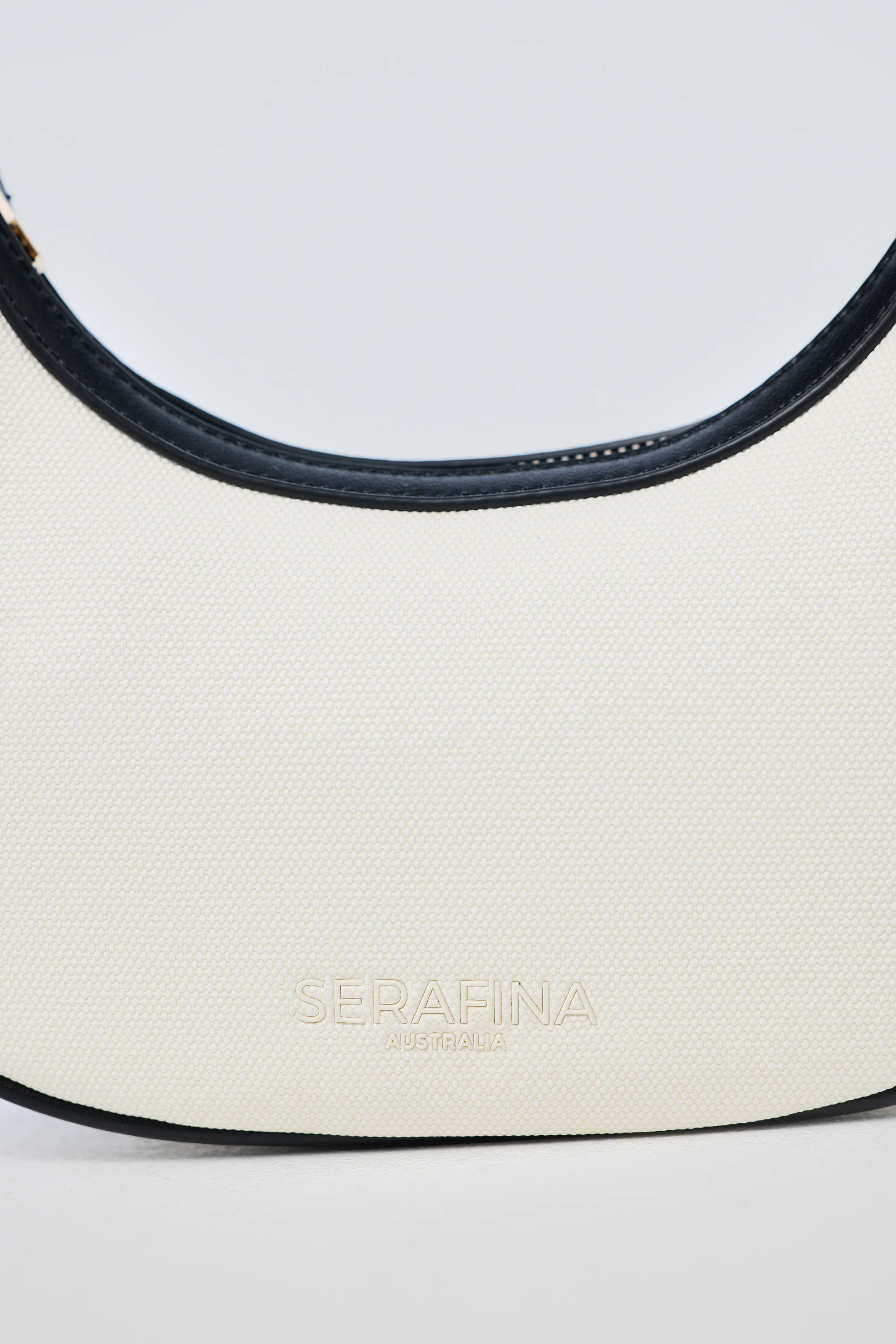 Crescent Shoulder Bag - Ecru/Black - Image 5