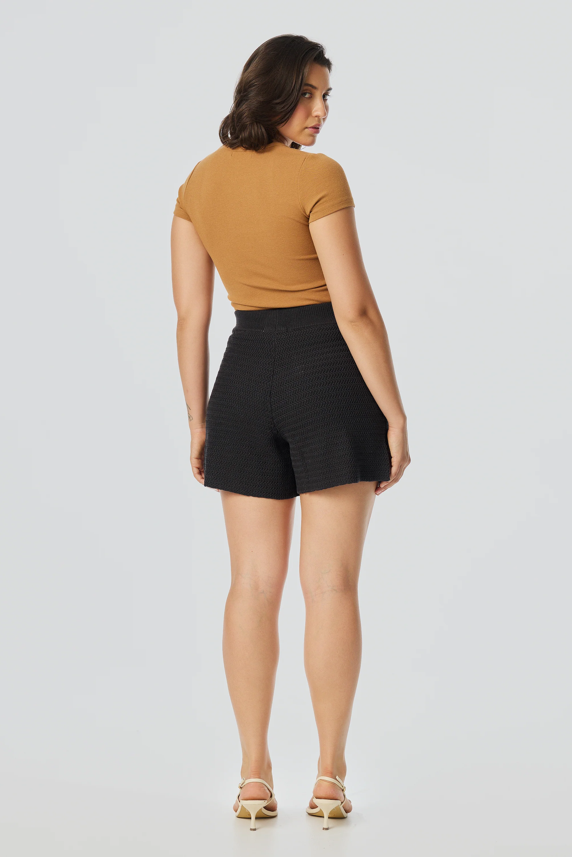 Crochet Shorts - Ink Black - Image 6