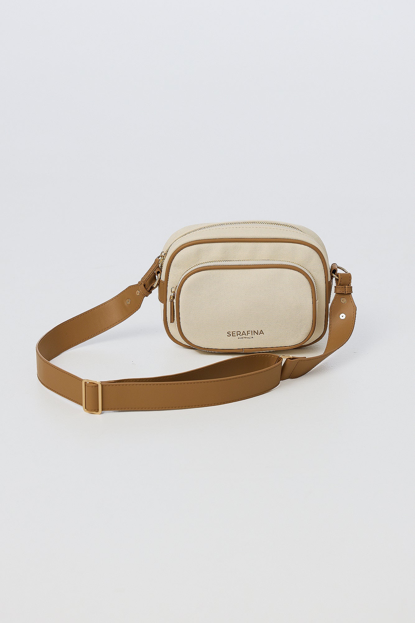 Crossbody Bag - Ecru/Tan