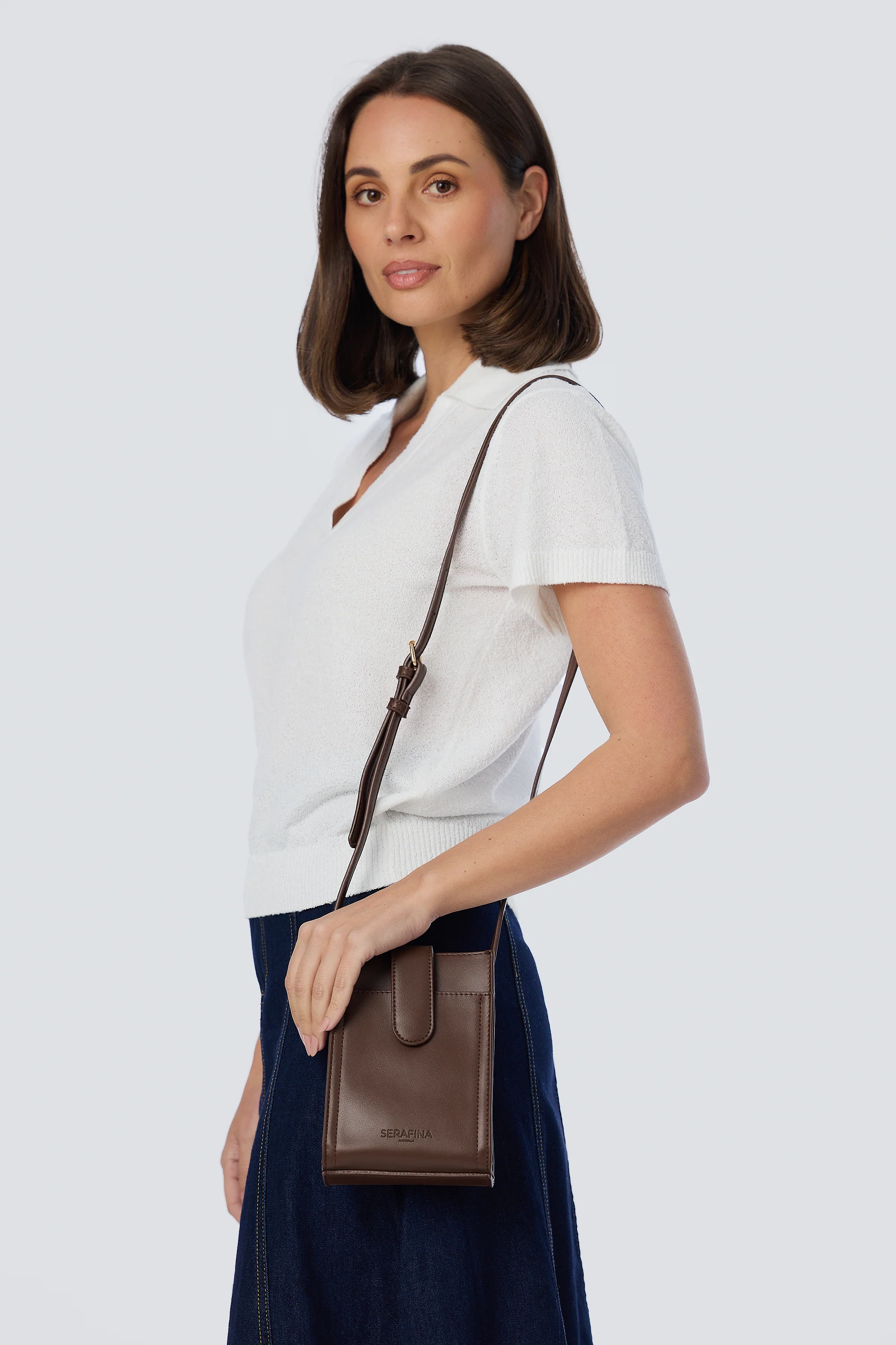 Crossbody Sling Bag - Chocolate - Image 2
