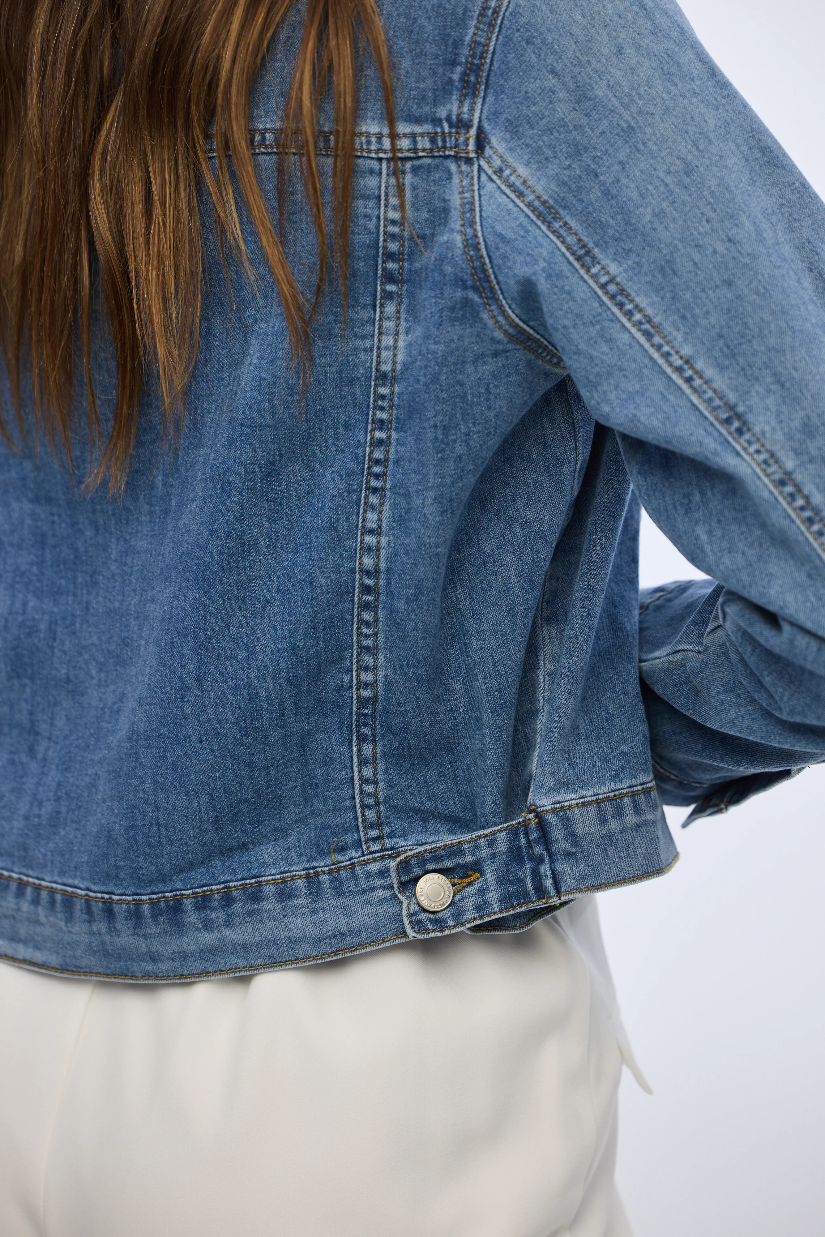 Denim Jacket - Mid Blue Wash - Image 6