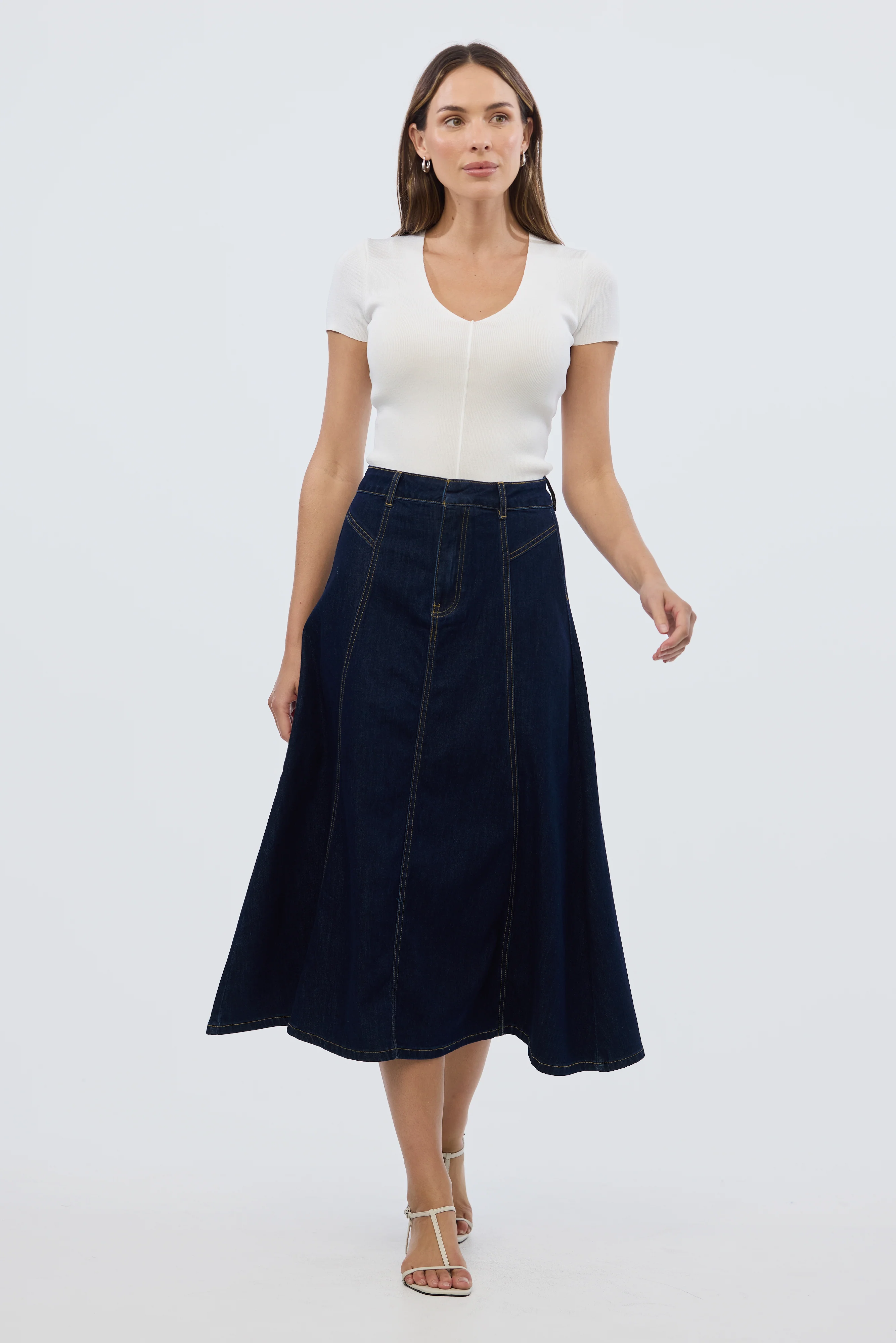 Denim Skirt - Indigo - Image 3