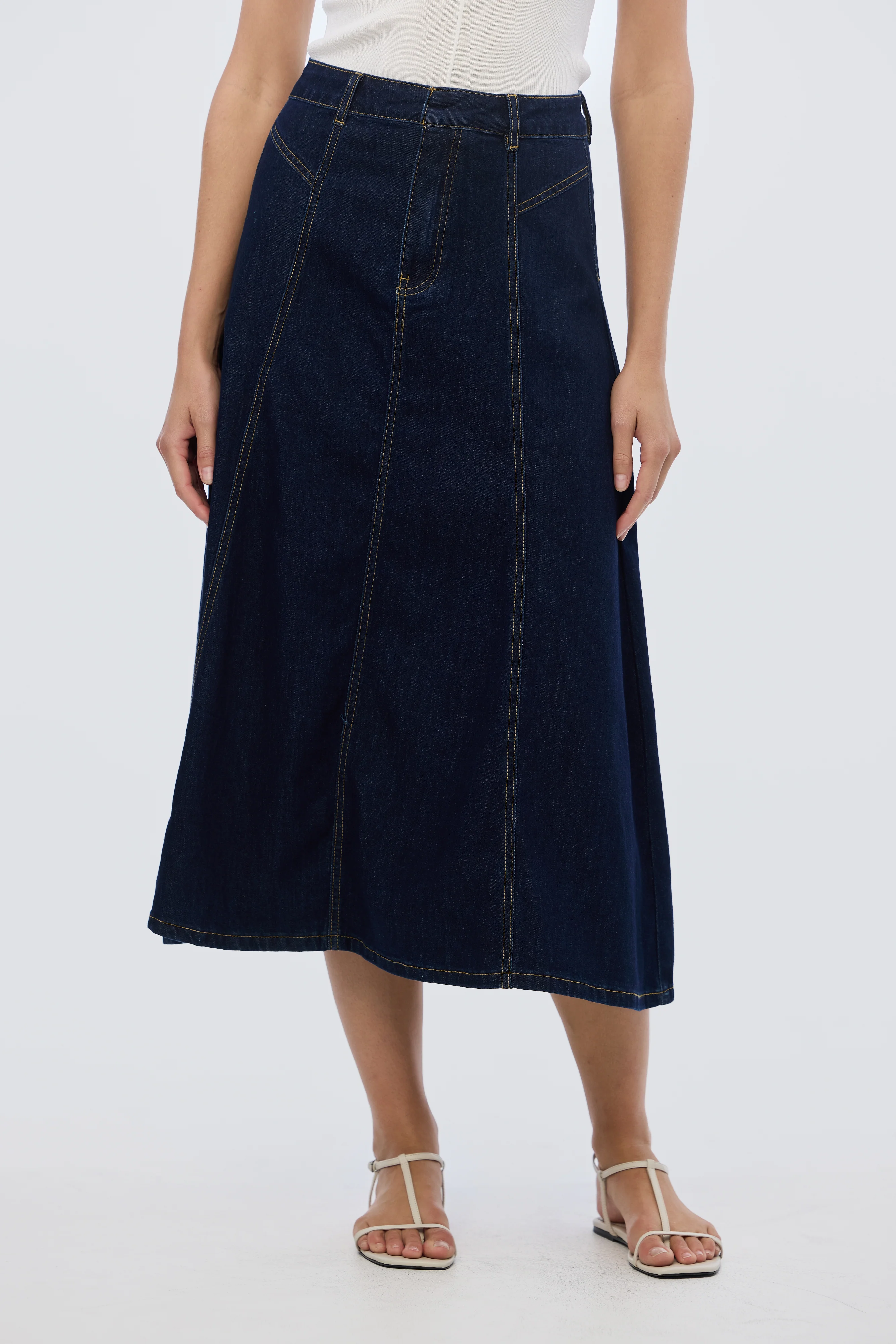 Denim Skirt - Indigo - Image 4