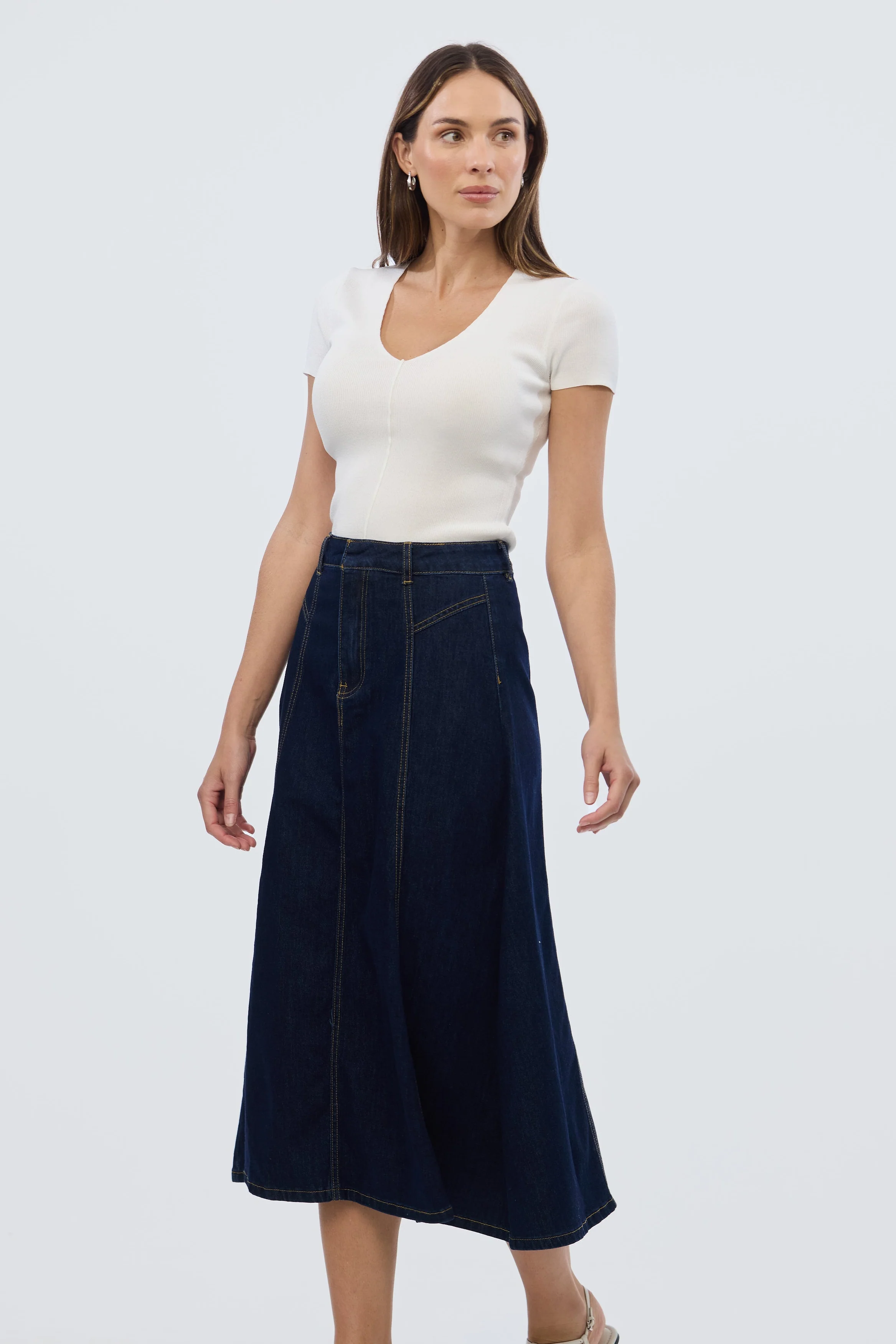 Denim Skirt - Indigo - Image 5