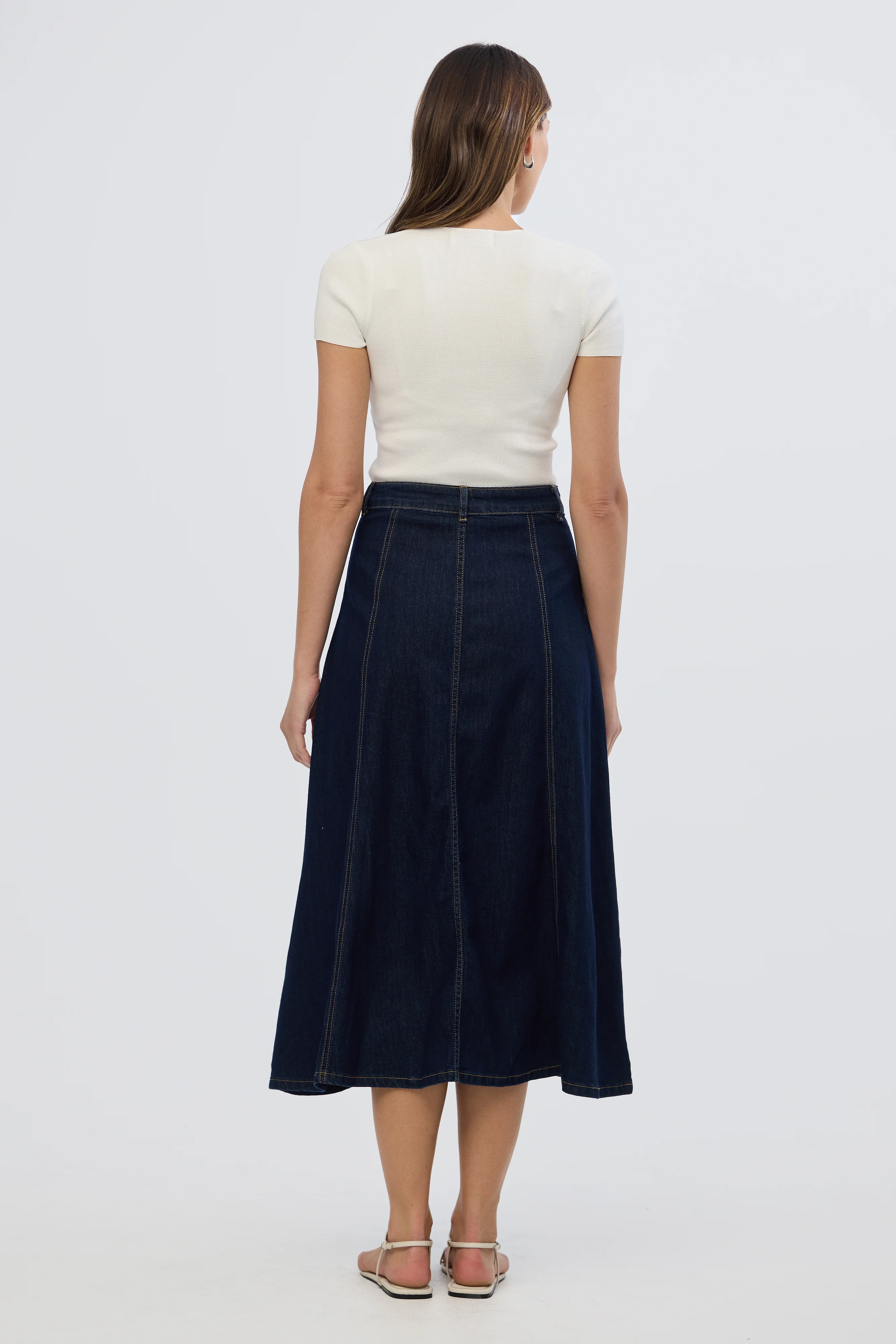 Denim Skirt - Indigo - Image 6