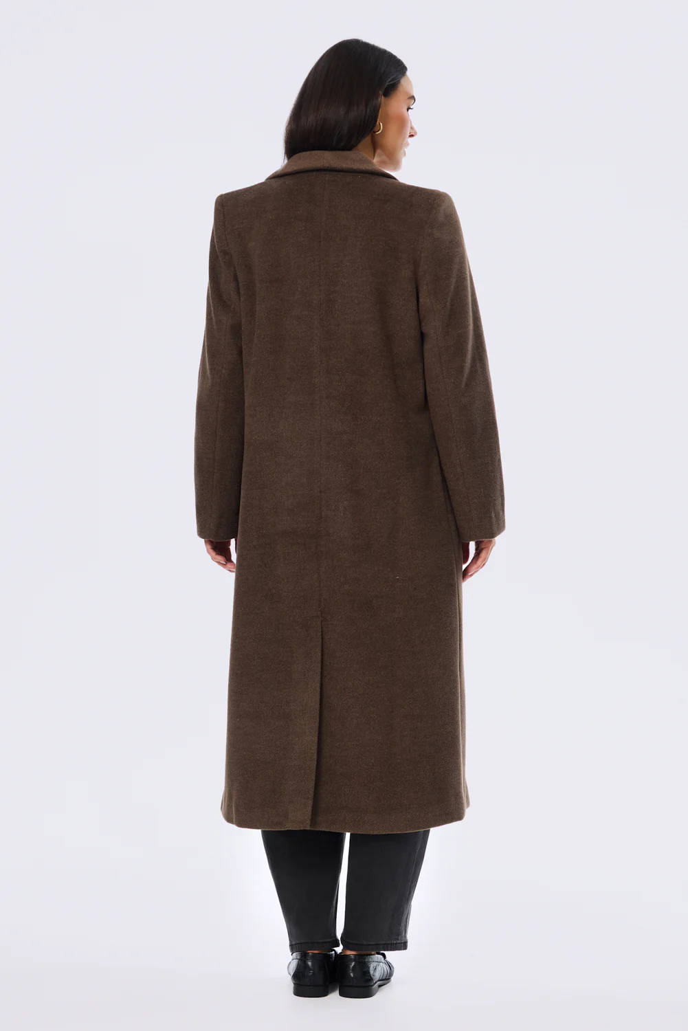 Double Breasted Coat - Chocolate - Image 6