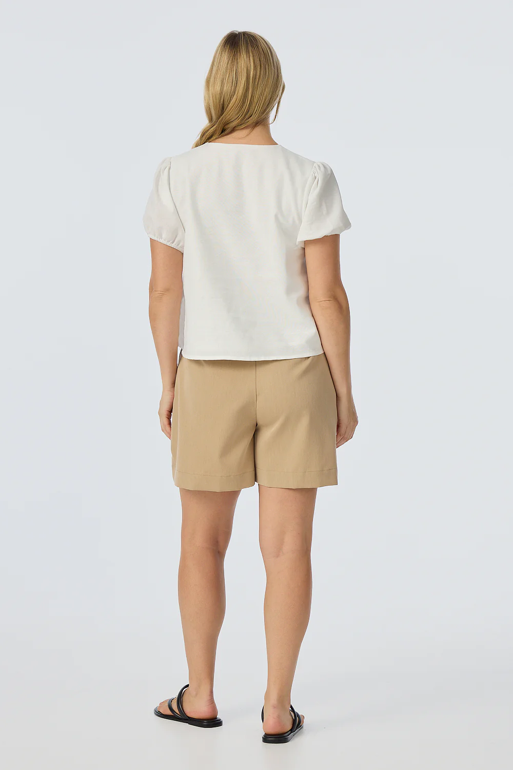 Double Tie Front Top - White - Image 7