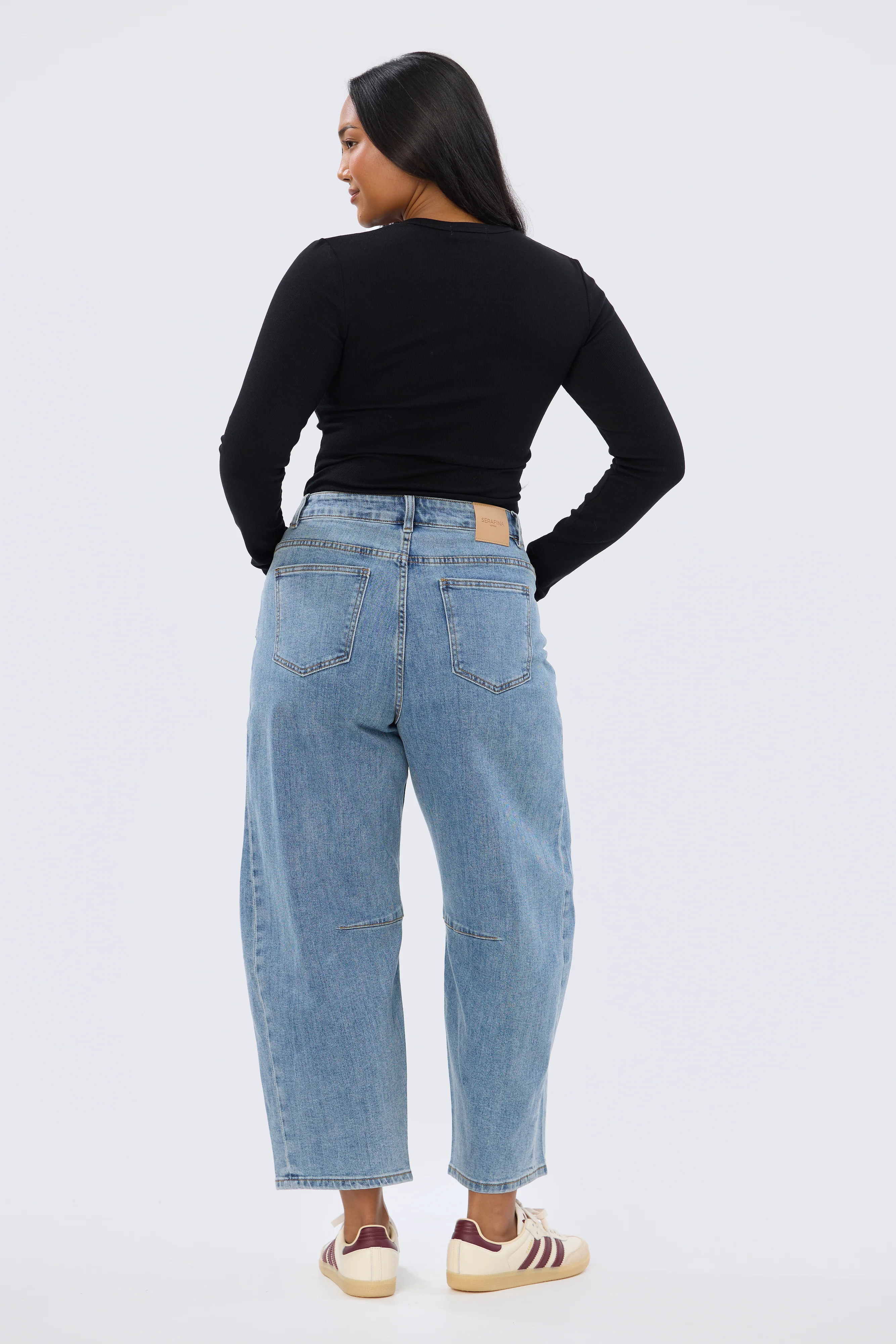 Henley Long Sleeve Top - Black - Image 6