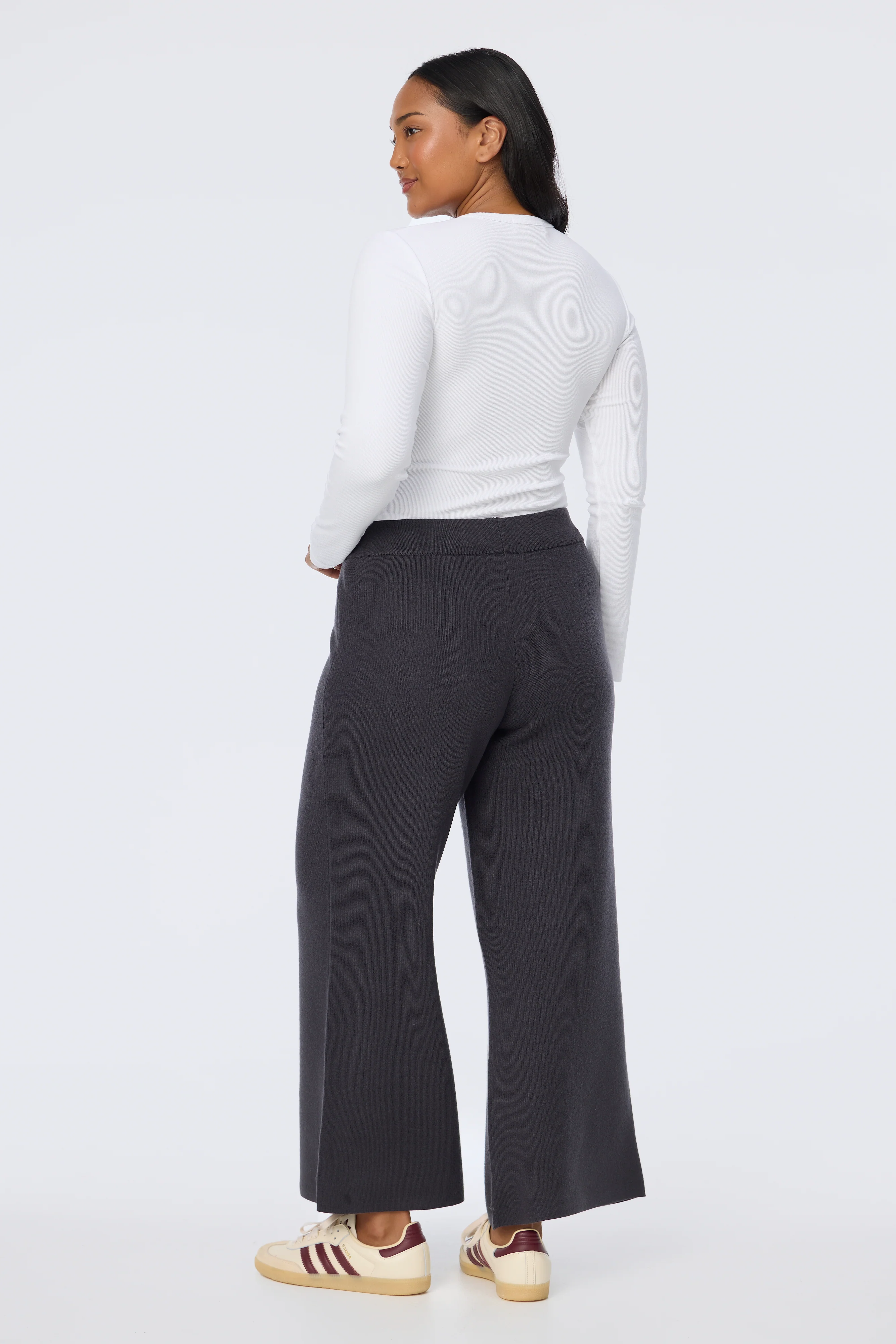 Knit Drawstring Pants - Charcoal - Image 8