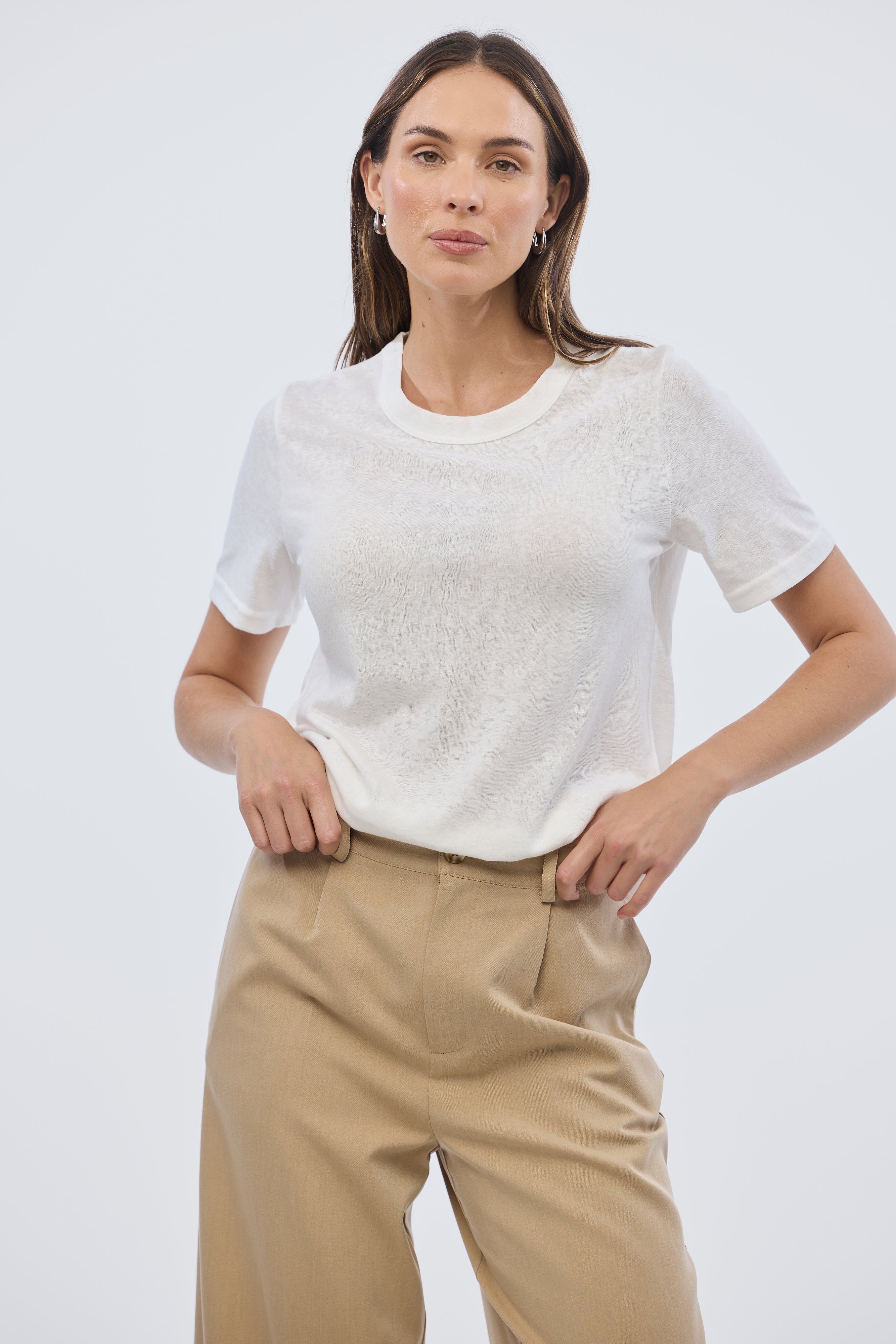 Lightweight Regular T-Shirt - White - Image 6