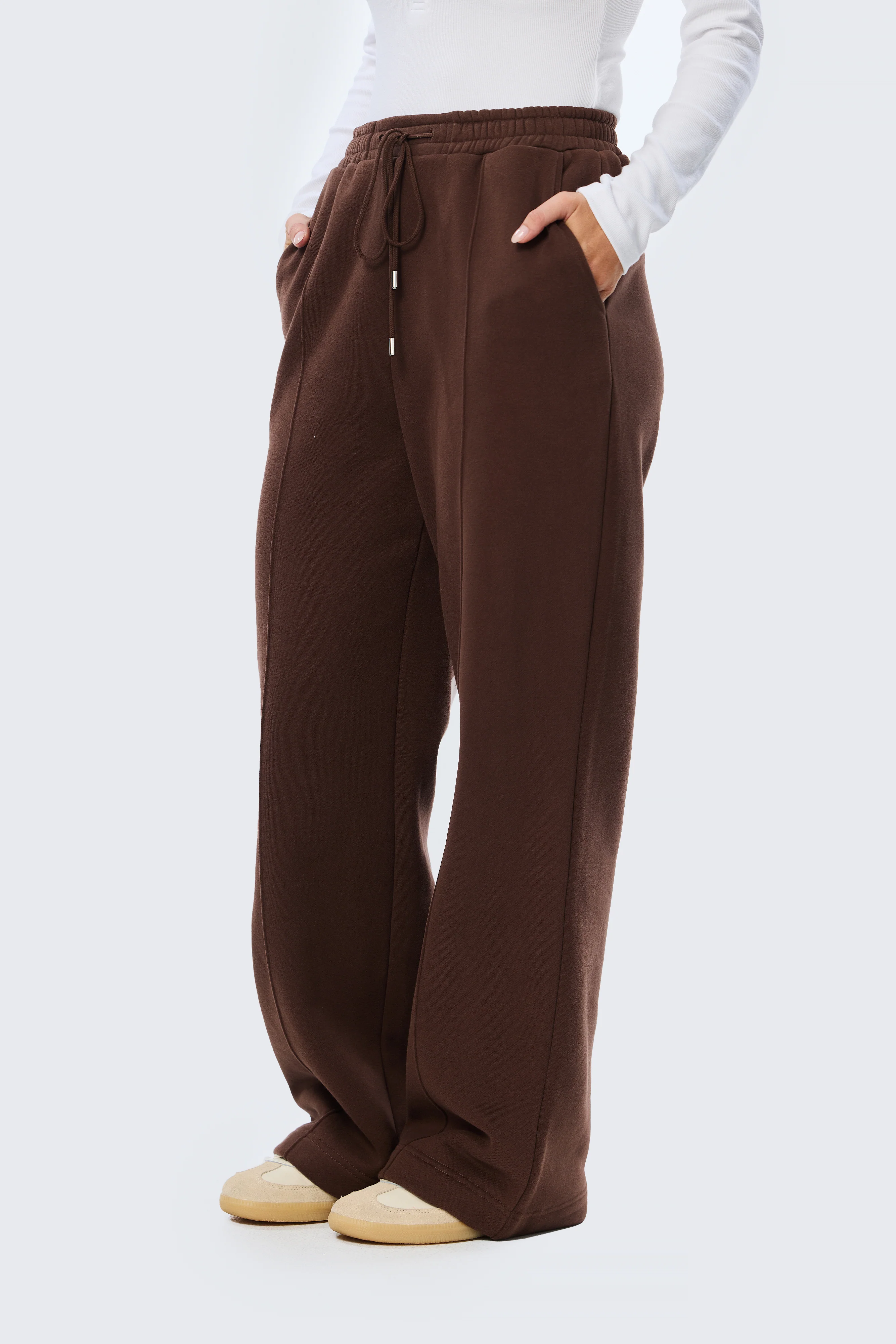 Pintuck Tracksuit Pant - Cappuccino - Image 2