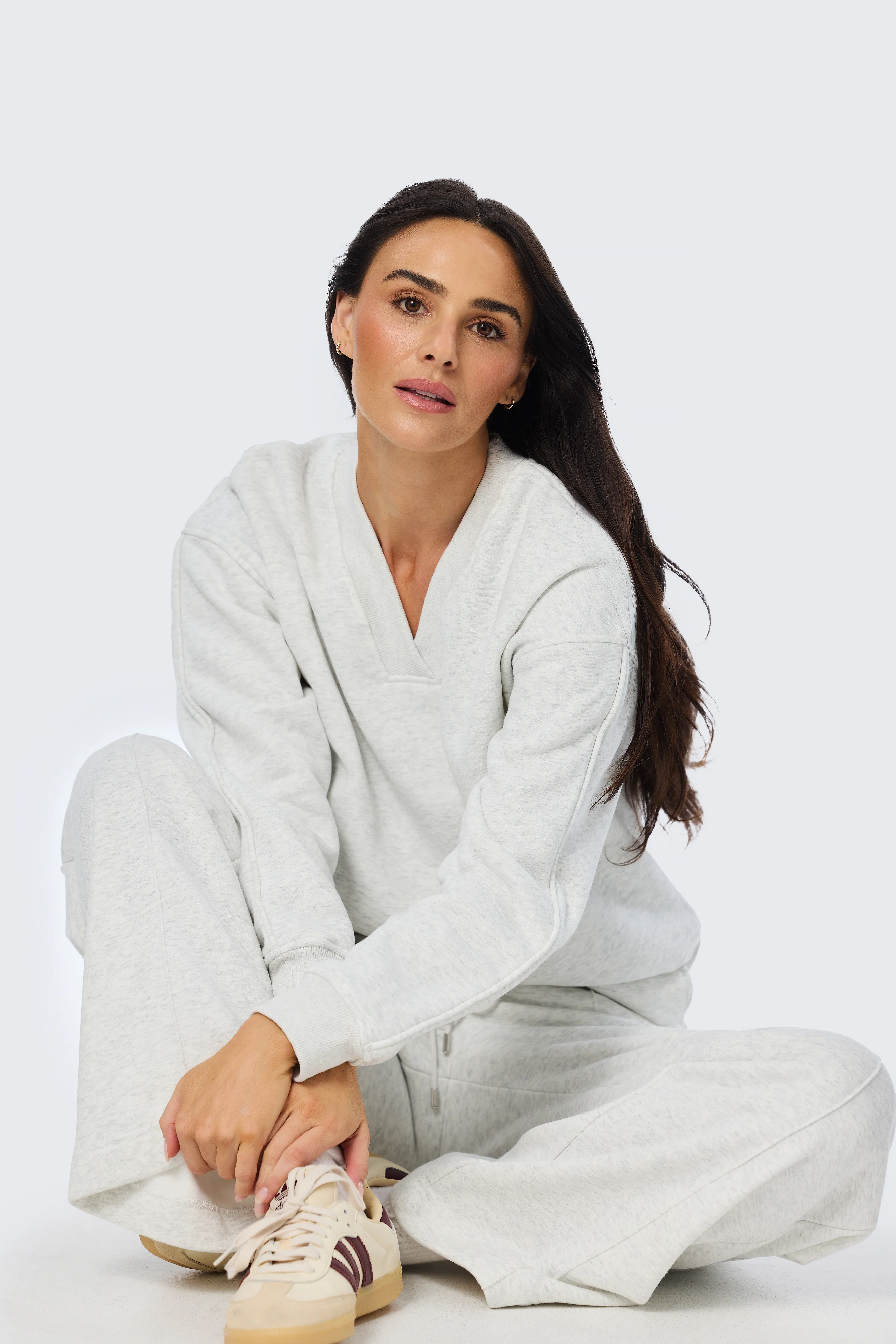 Pintuck Tracksuit Pant - Snow Marl - Image 7