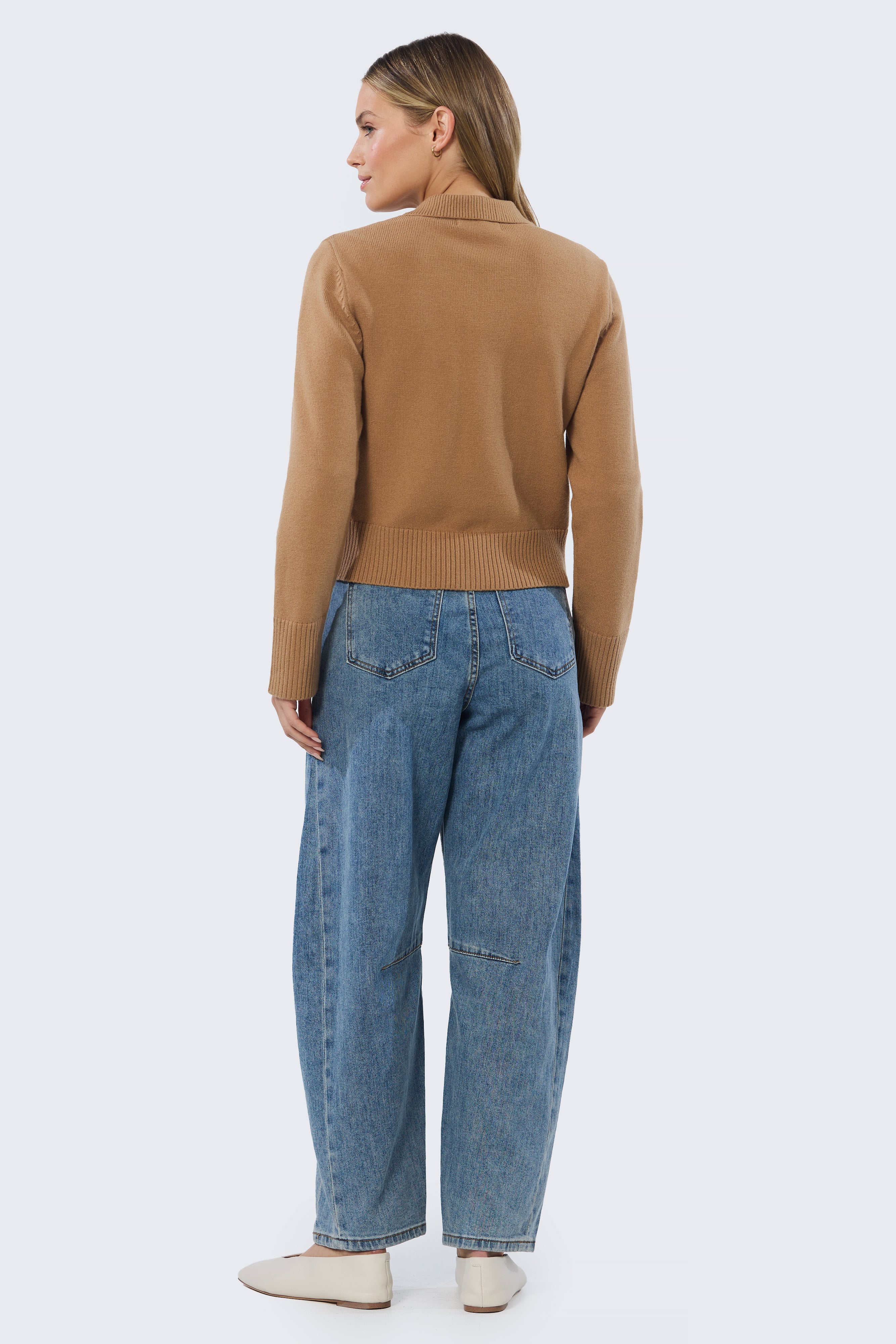 Pocket Knit Cardigan - Biscuit - Image 9