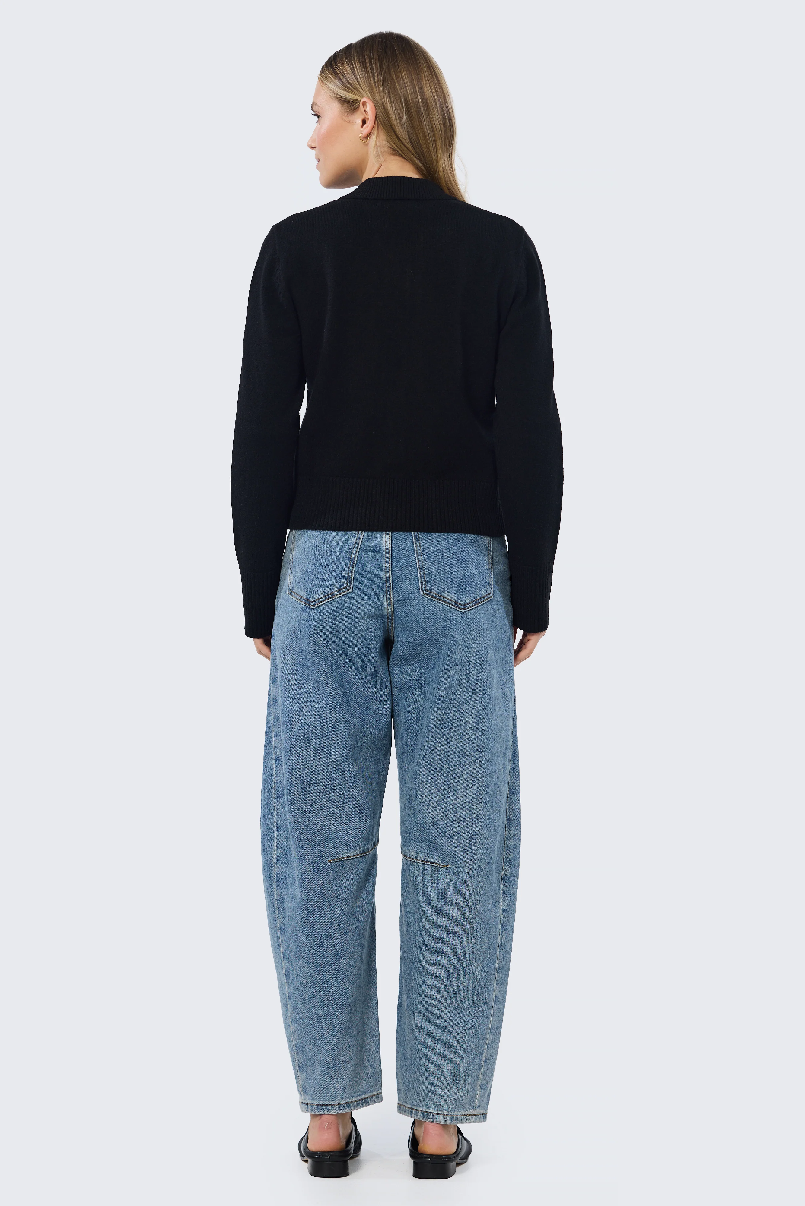 Pocket Knit Cardigan - Black - Image 5