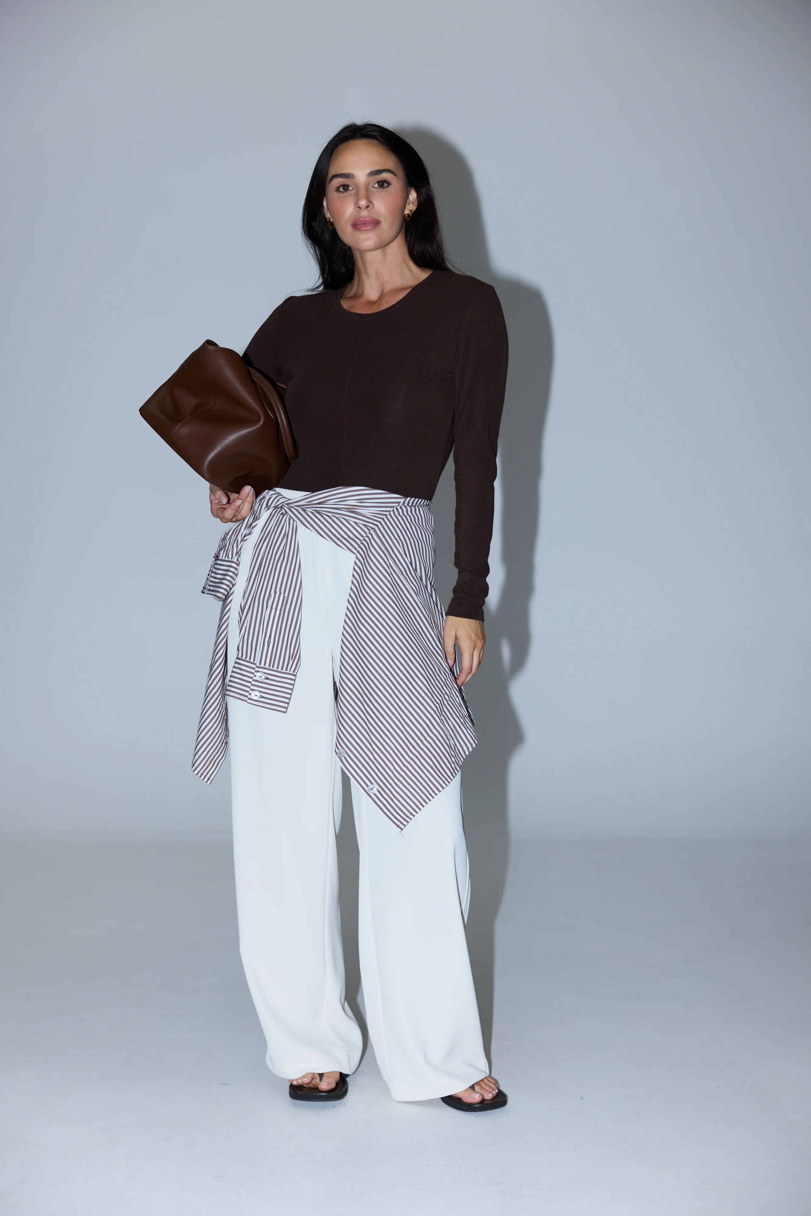 Pocket Shirt - Chocolate & White Stripe - Image 12