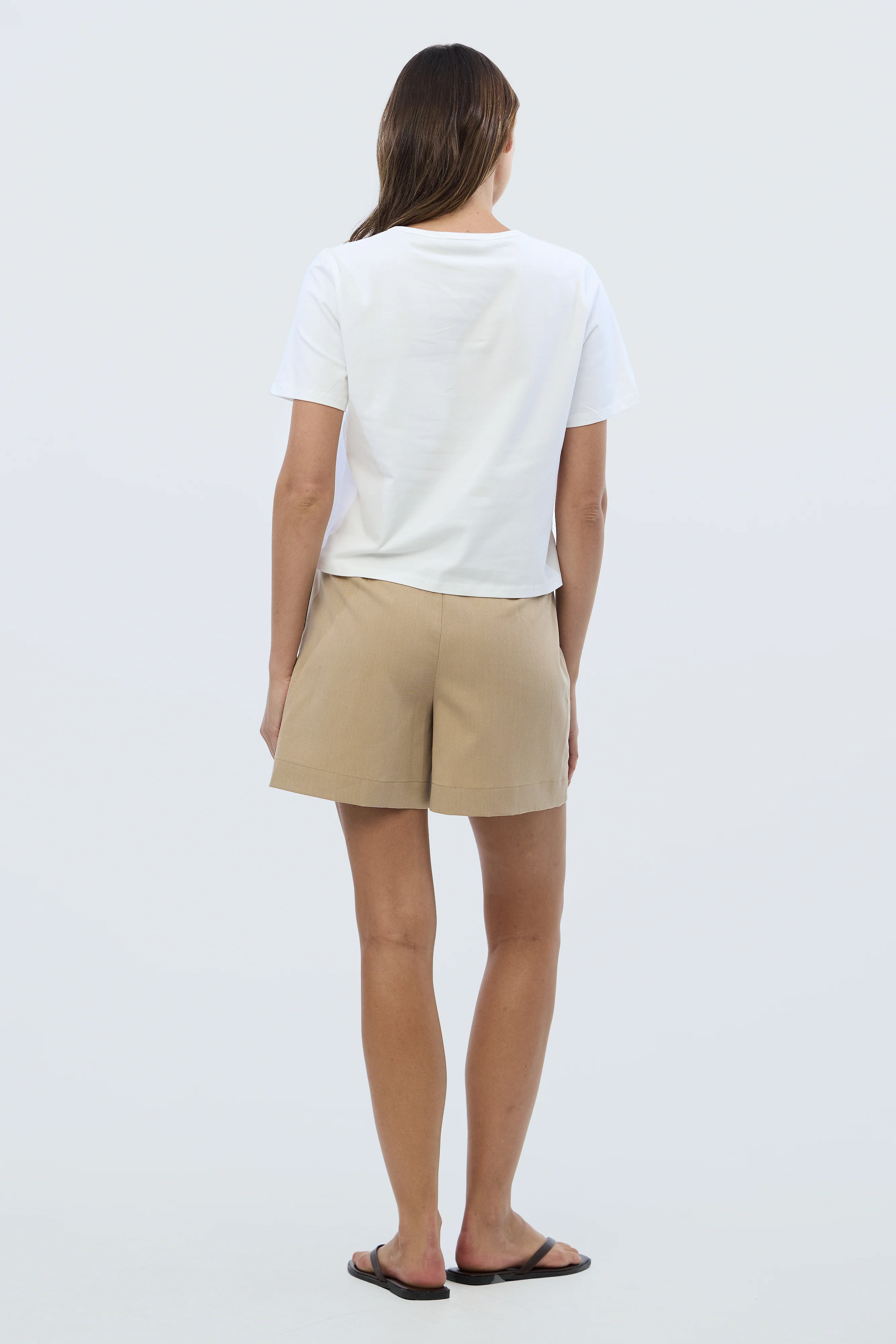 Scoop Neck T-Shirt - White - Image 4