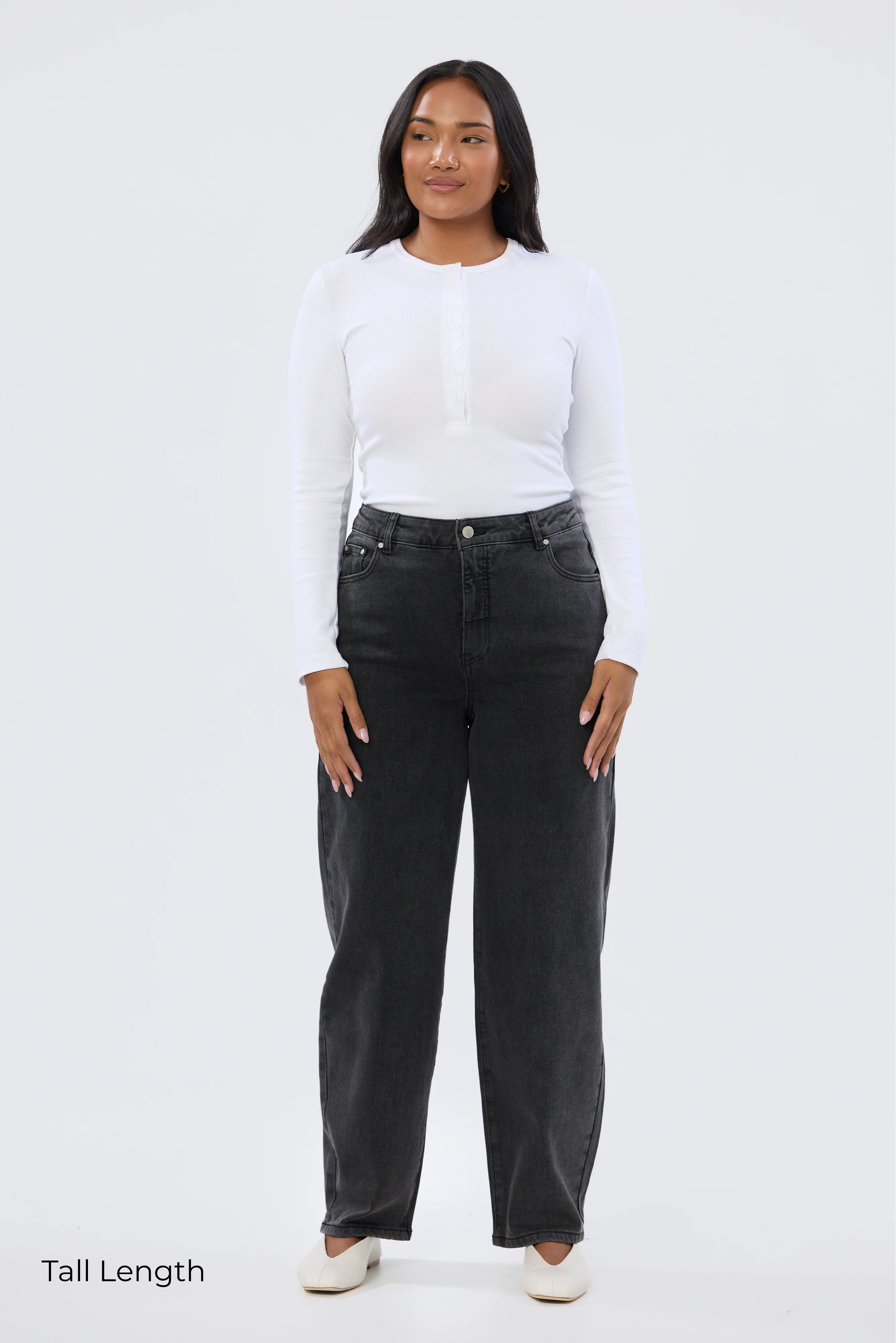 Signature Barrel Leg Jeans - Black Wash - Image 9