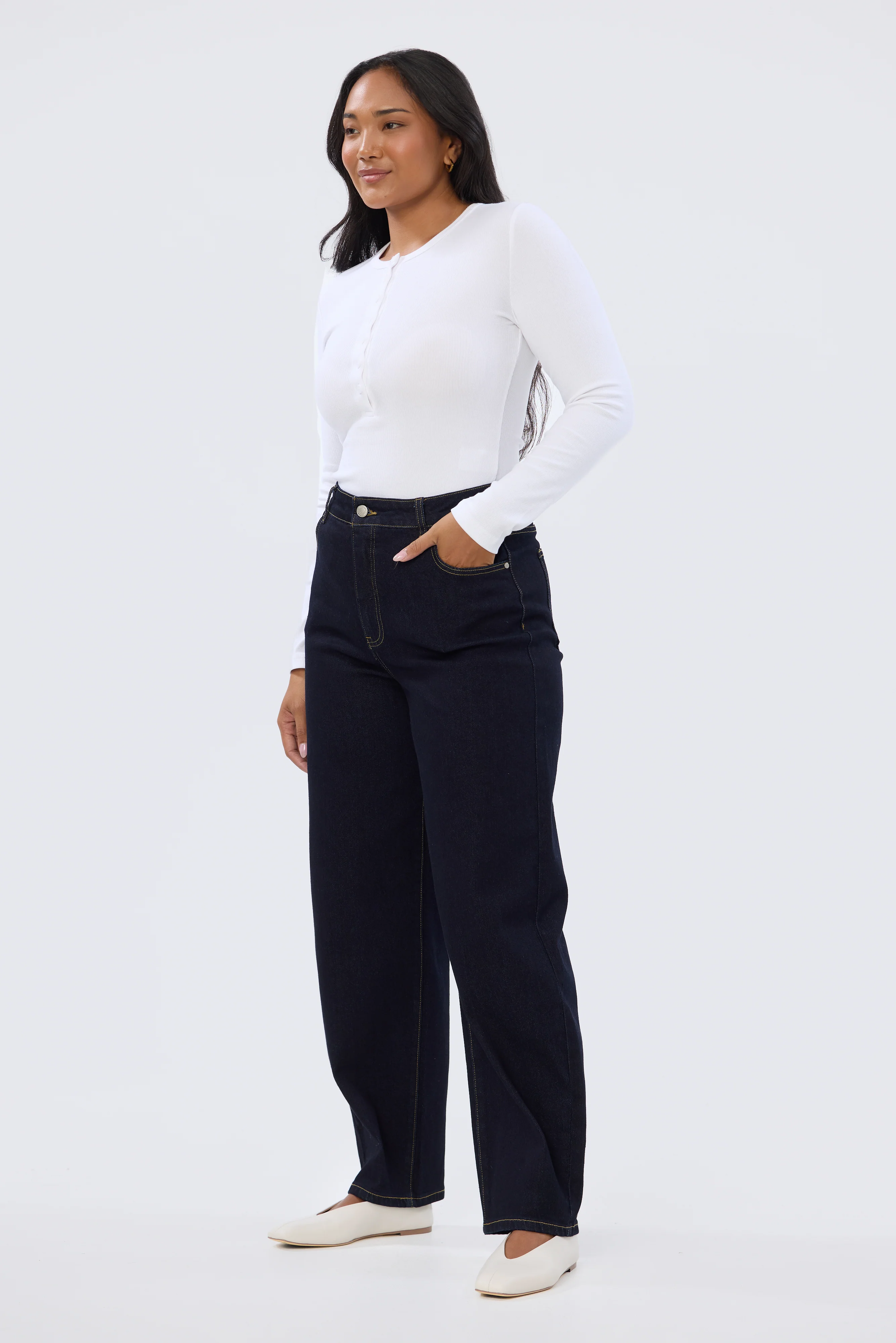 Signature Barrel Leg Jeans - Indigo - Image 12
