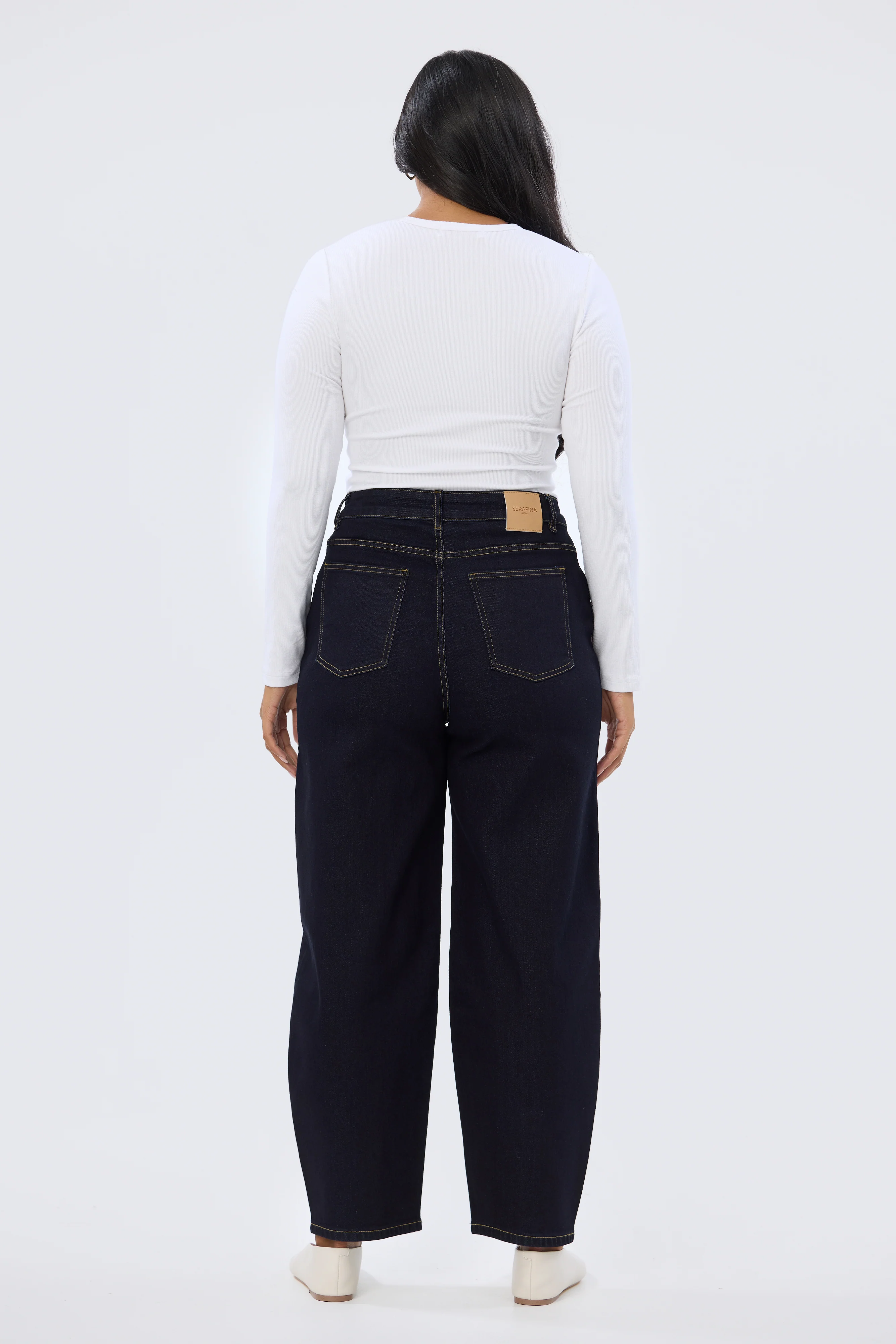 Signature Barrel Leg Jeans - Indigo - Image 3
