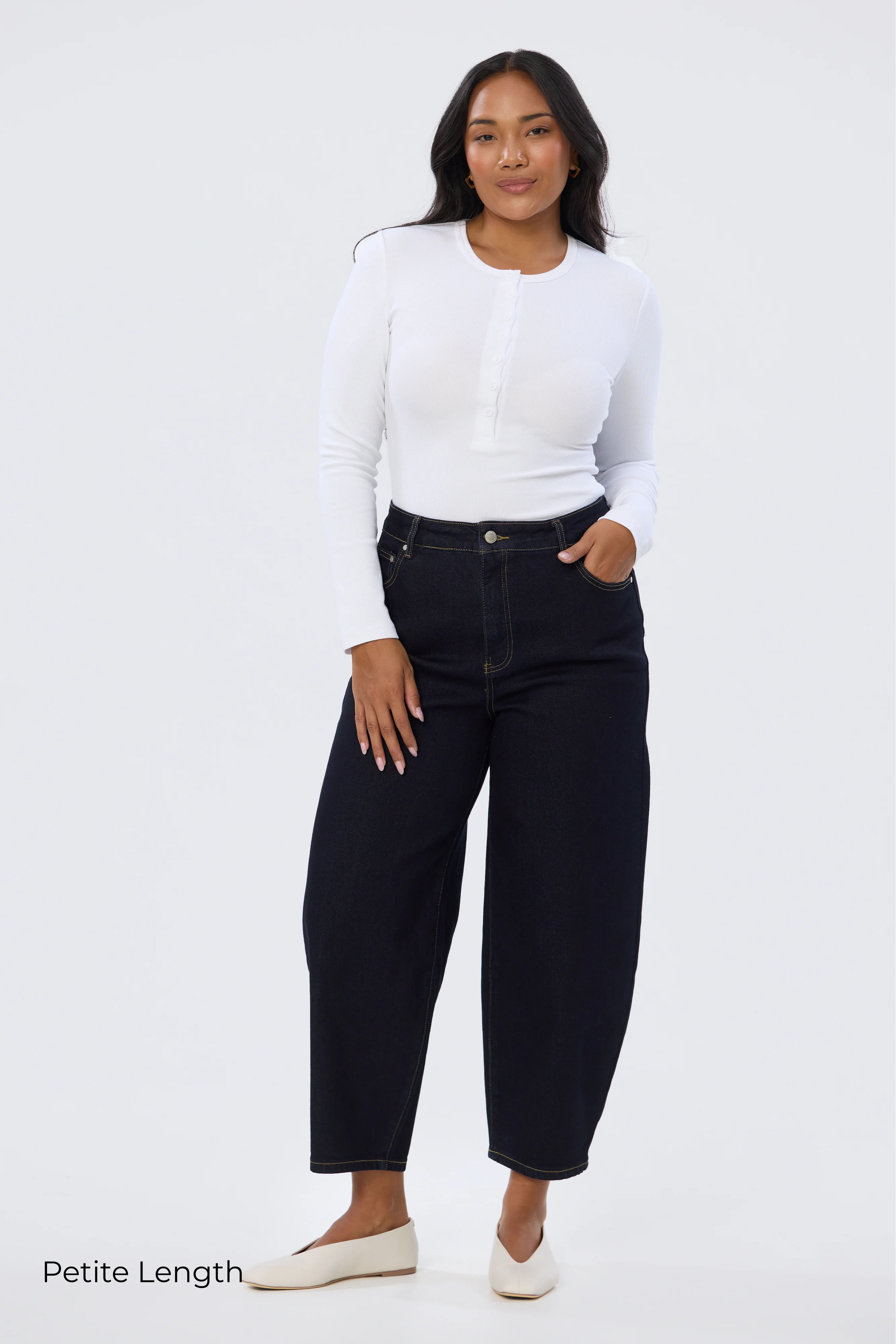 Signature Barrel Leg Jeans - Indigo - Image 4