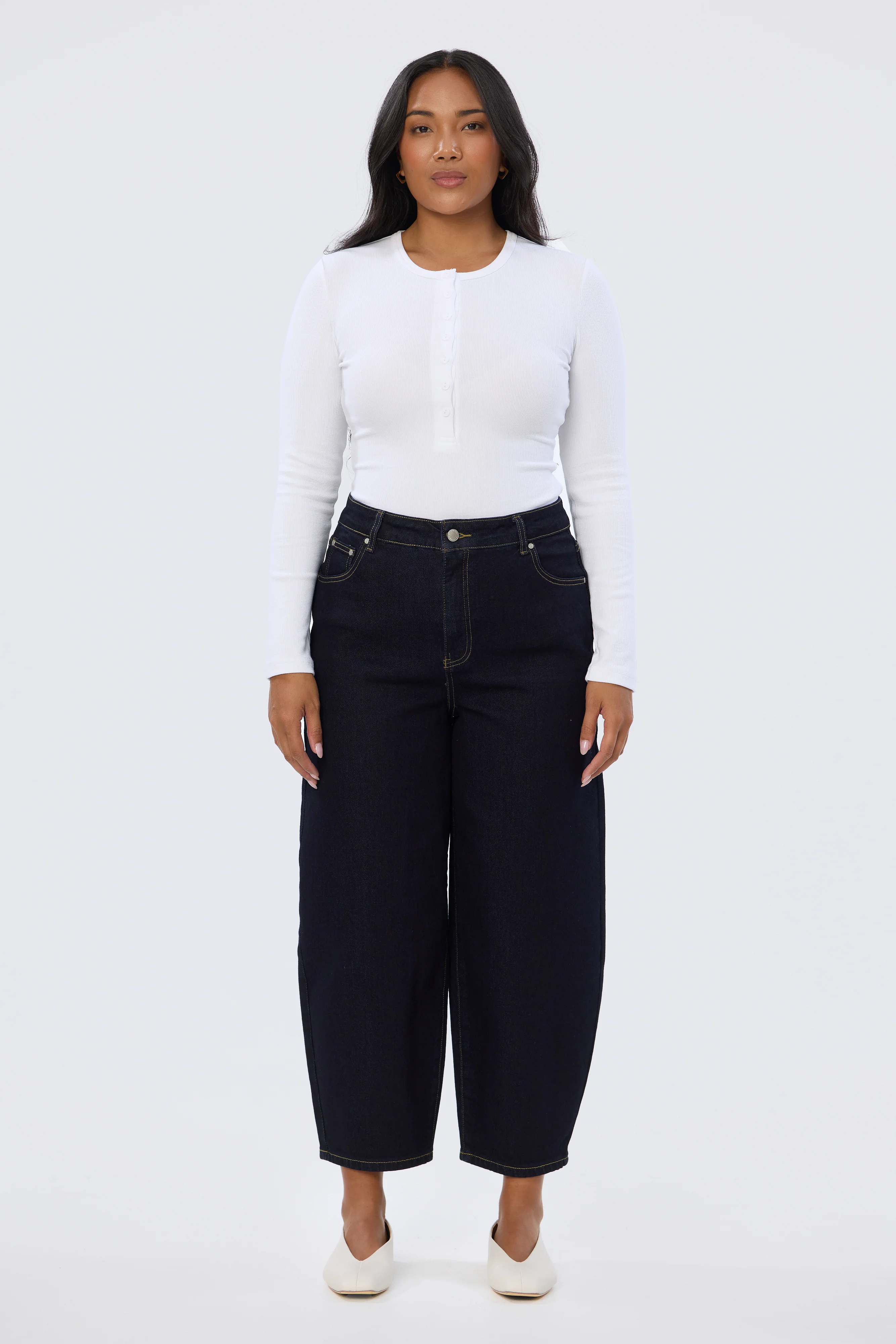 Signature Barrel Leg Jeans - Indigo - Image 6