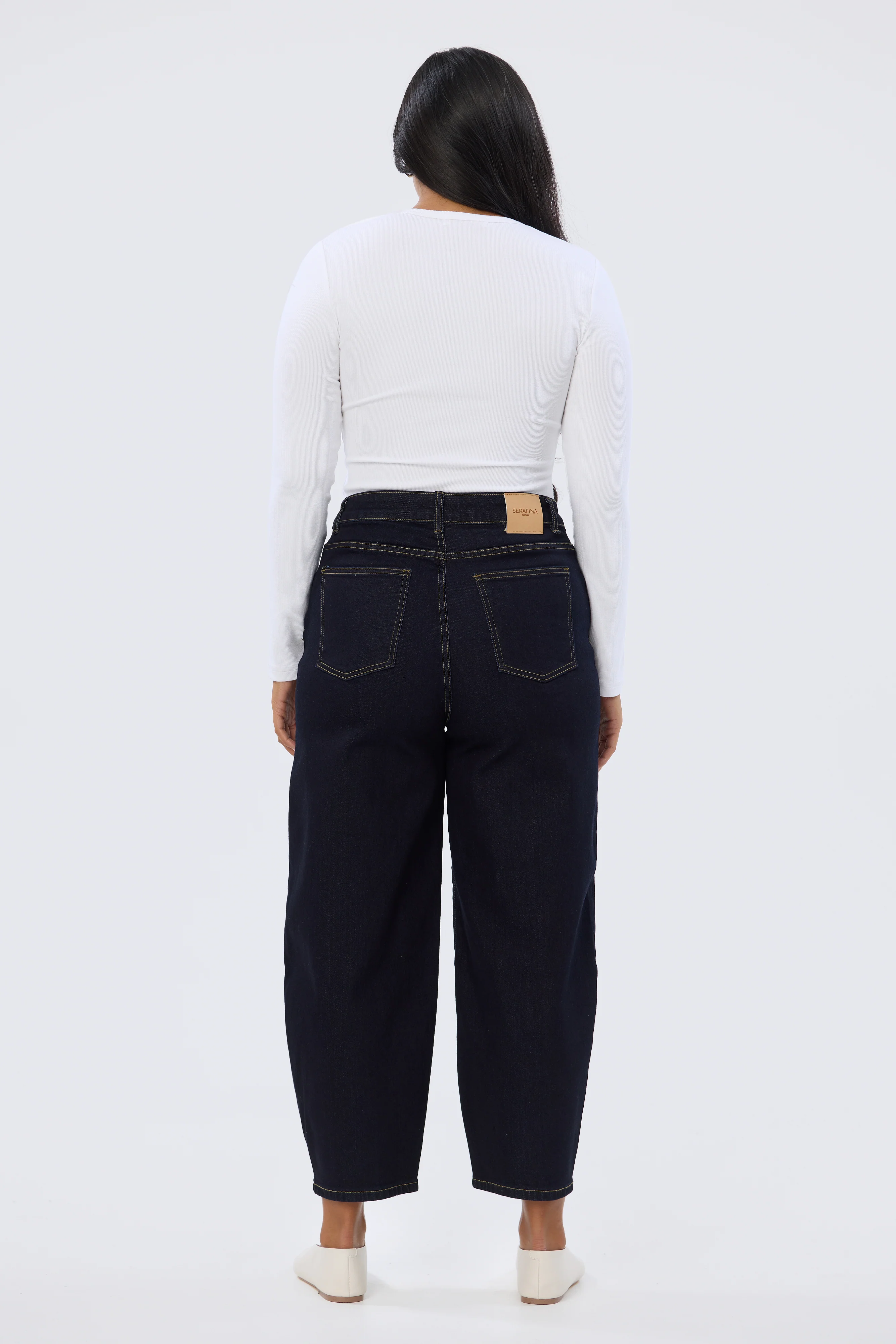Signature Barrel Leg Jeans - Indigo - Image 8