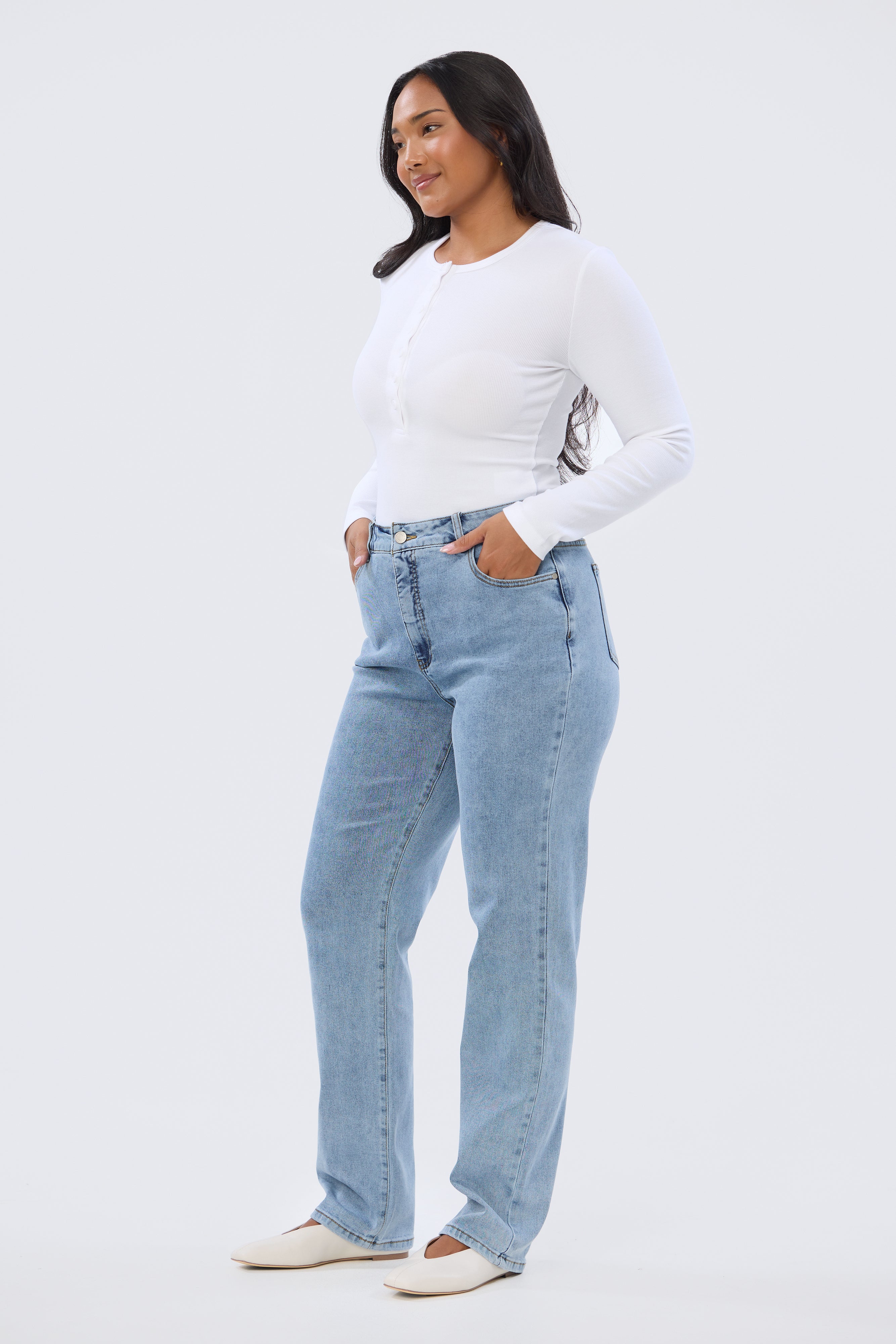 Signature Slim Leg Jeans - Mid Blue Wash - Image 12