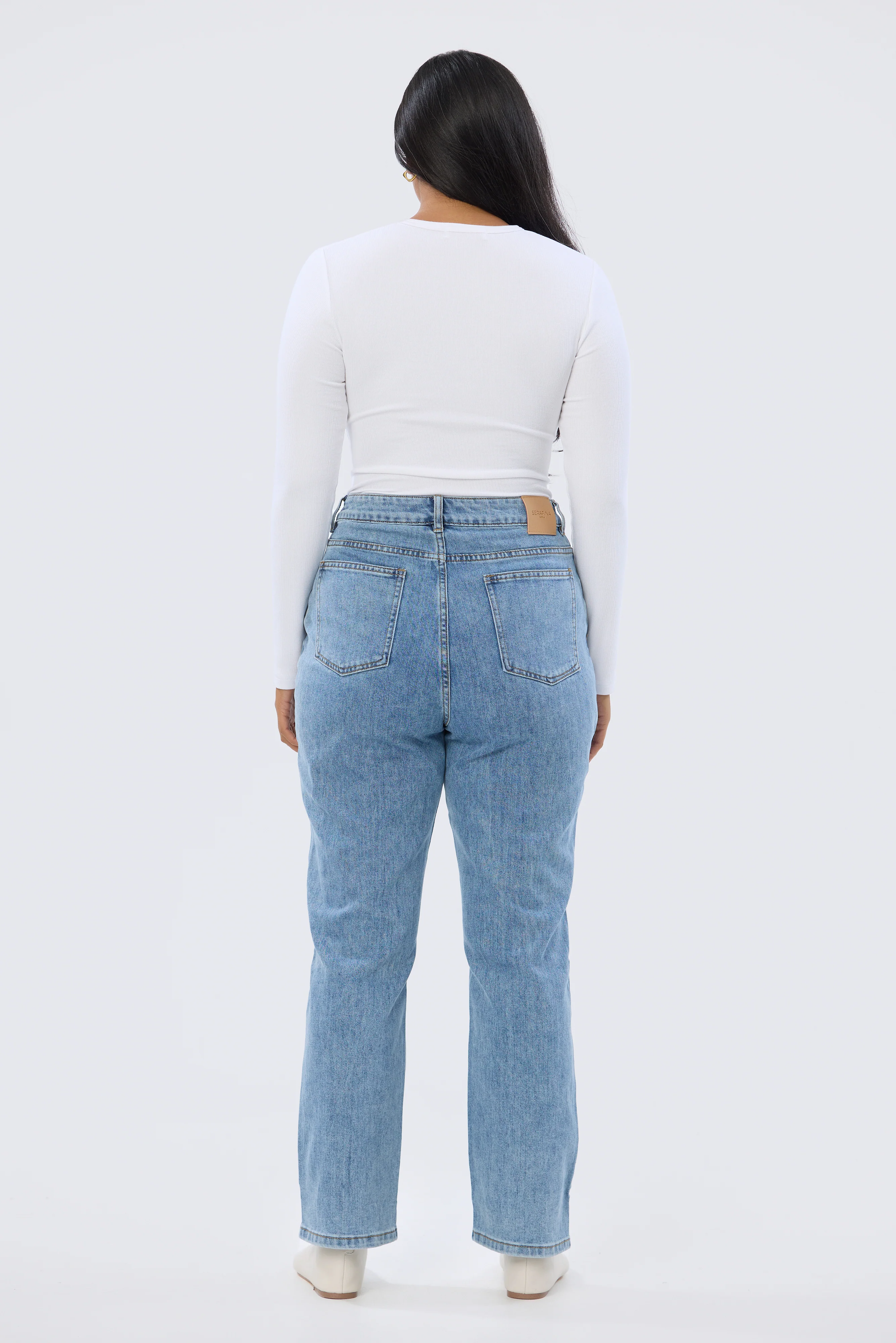 Signature Slim Leg Jeans - Mid Blue Wash - Image 5