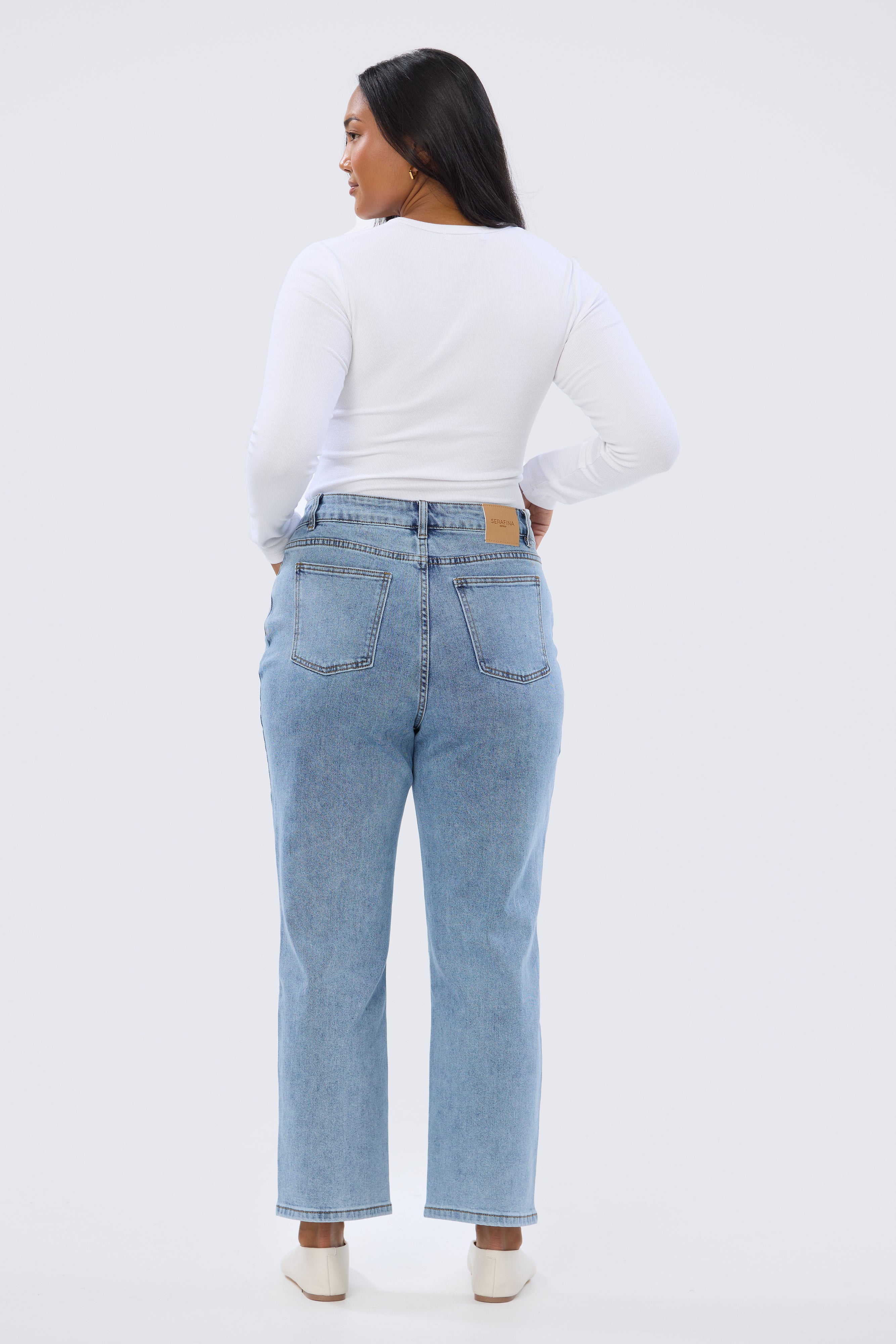 Signature Slim Leg Jeans - Mid Blue Wash - Image 9