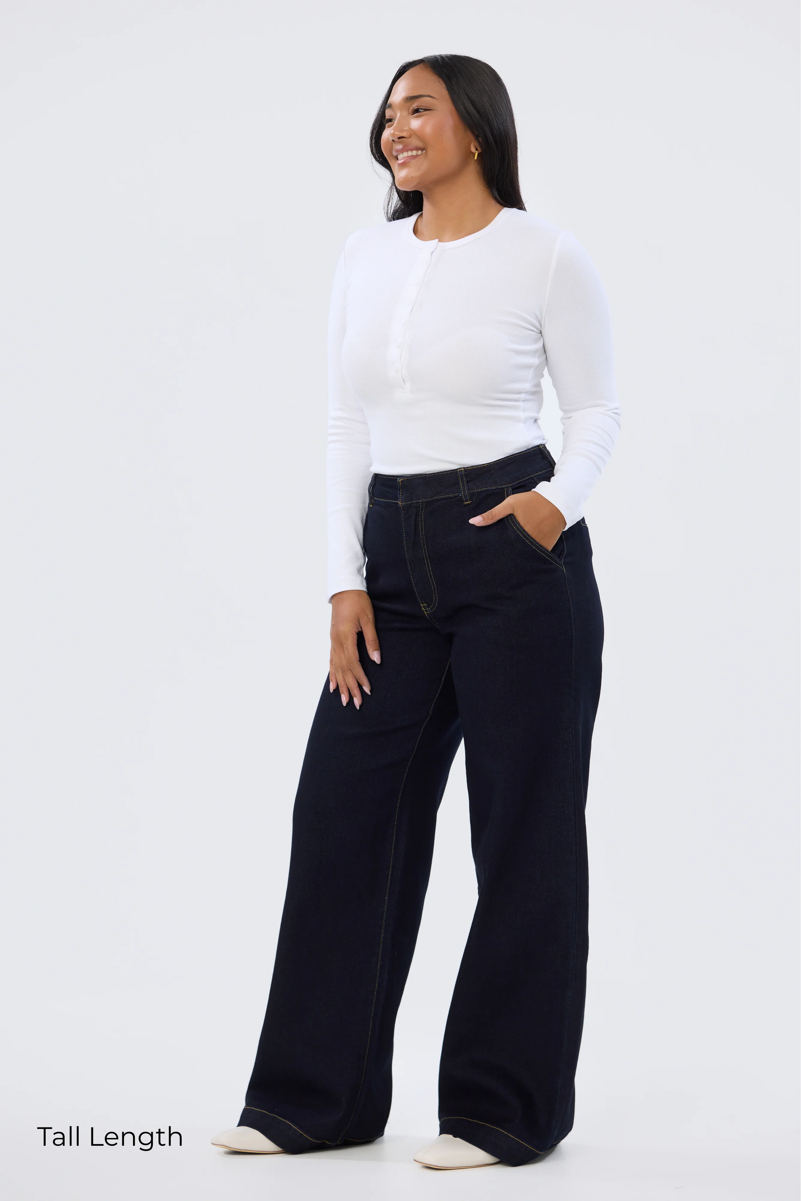 Signature Wide Leg Jeans - Indigo - Image 10
