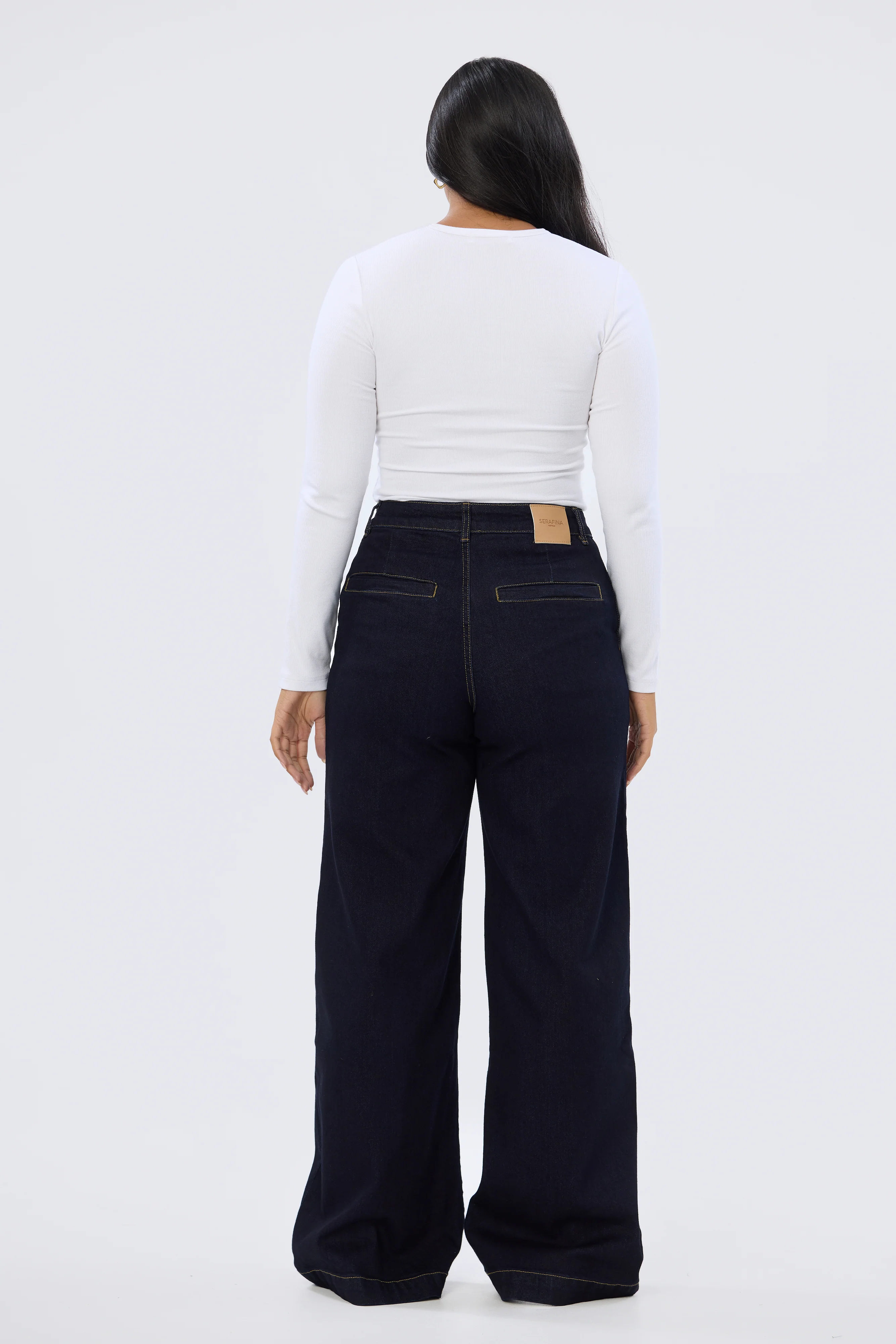 Signature Wide Leg Jeans - Indigo - Image 12