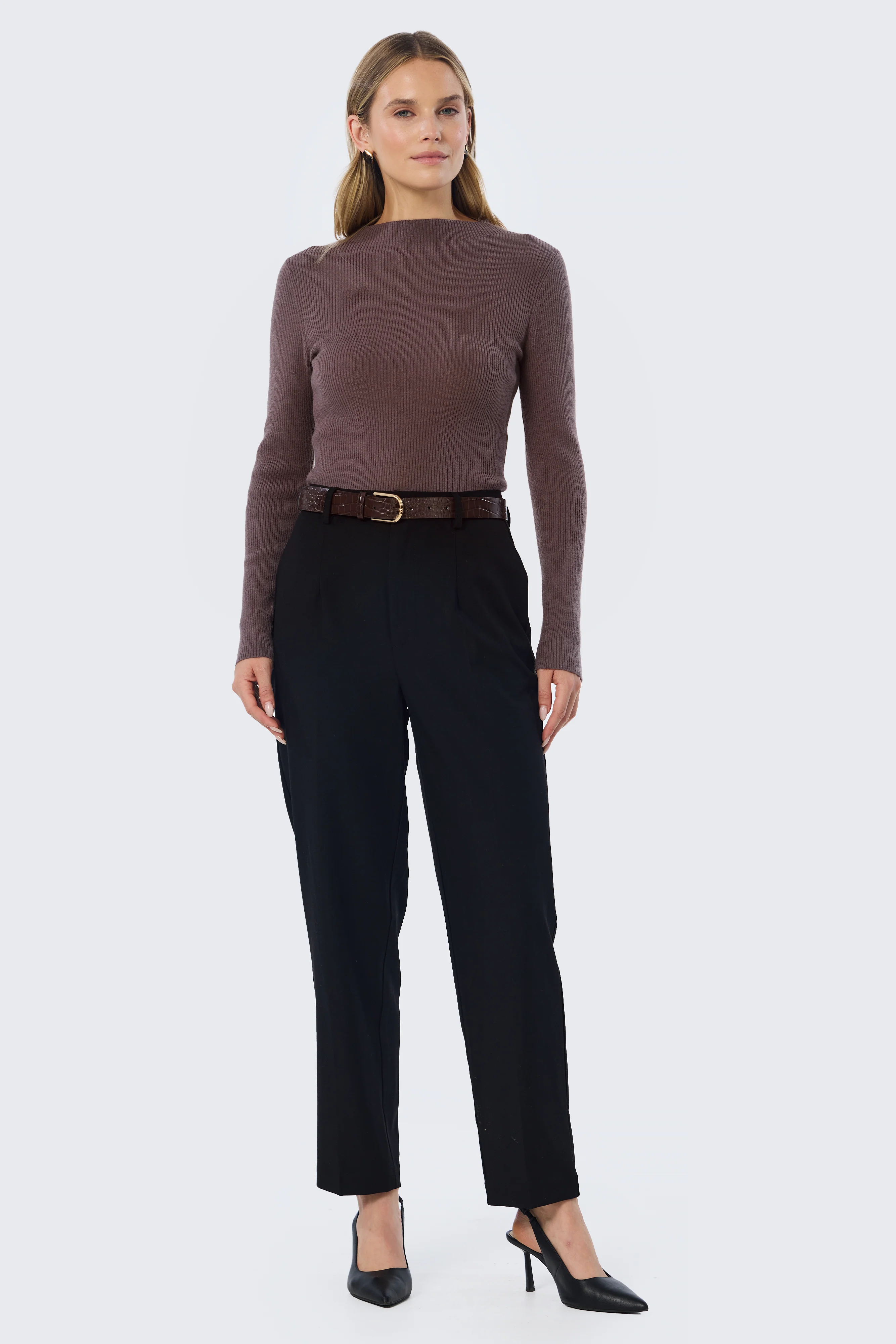 Slim Leg Pants - Black - Image 3