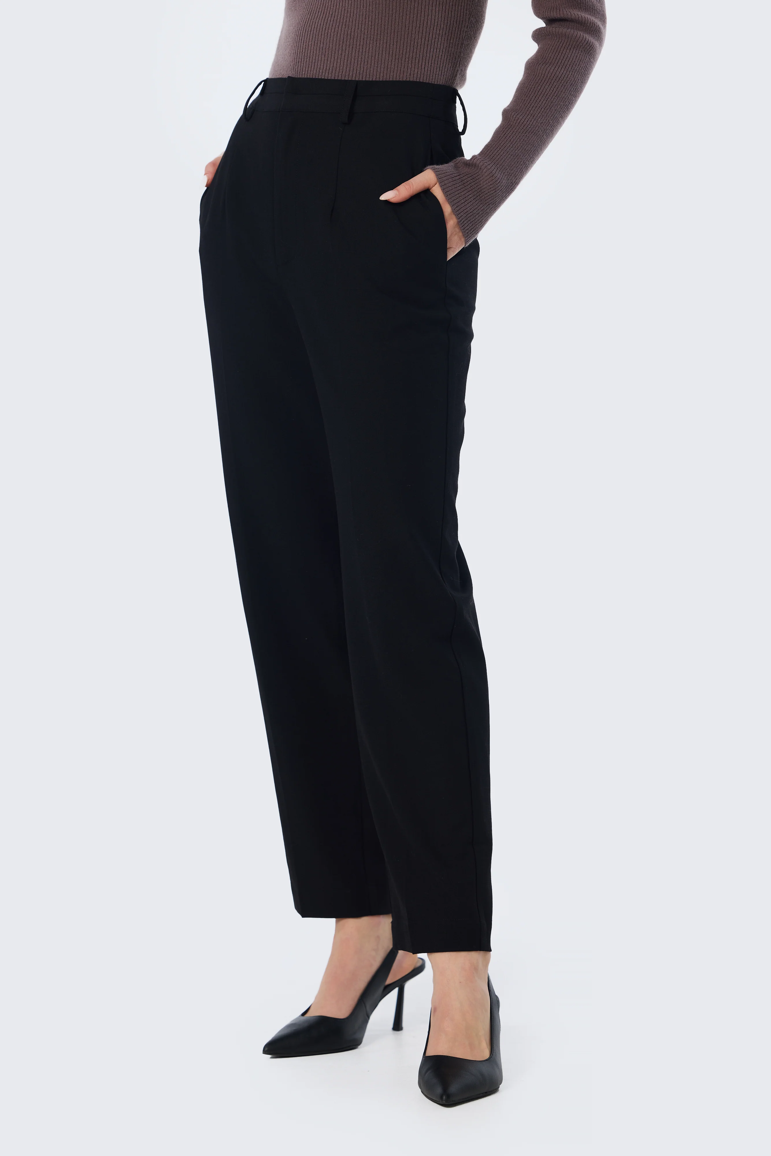 Slim Leg Pants - Black - Image 6