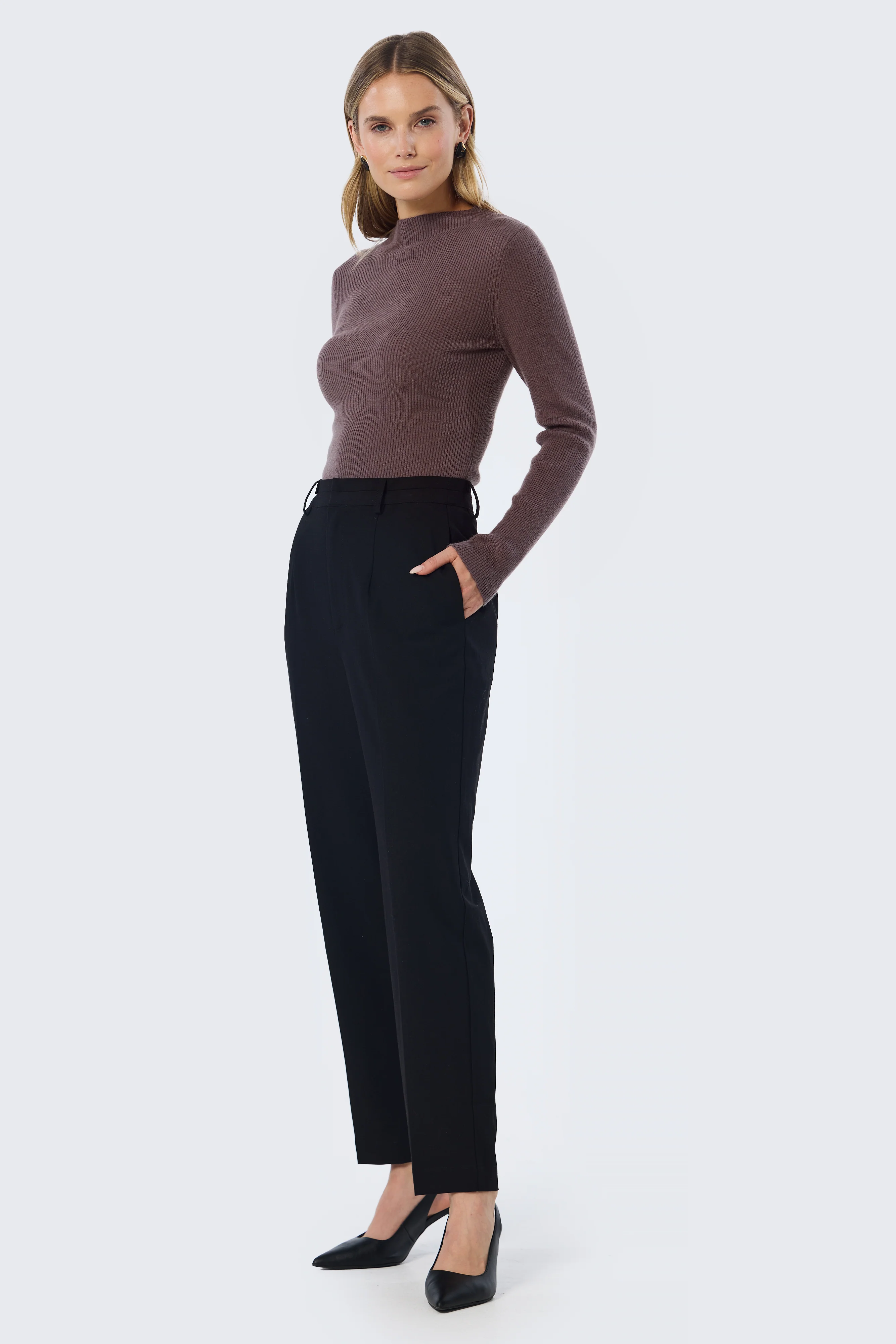 Slim Leg Pants - Black - Image 7
