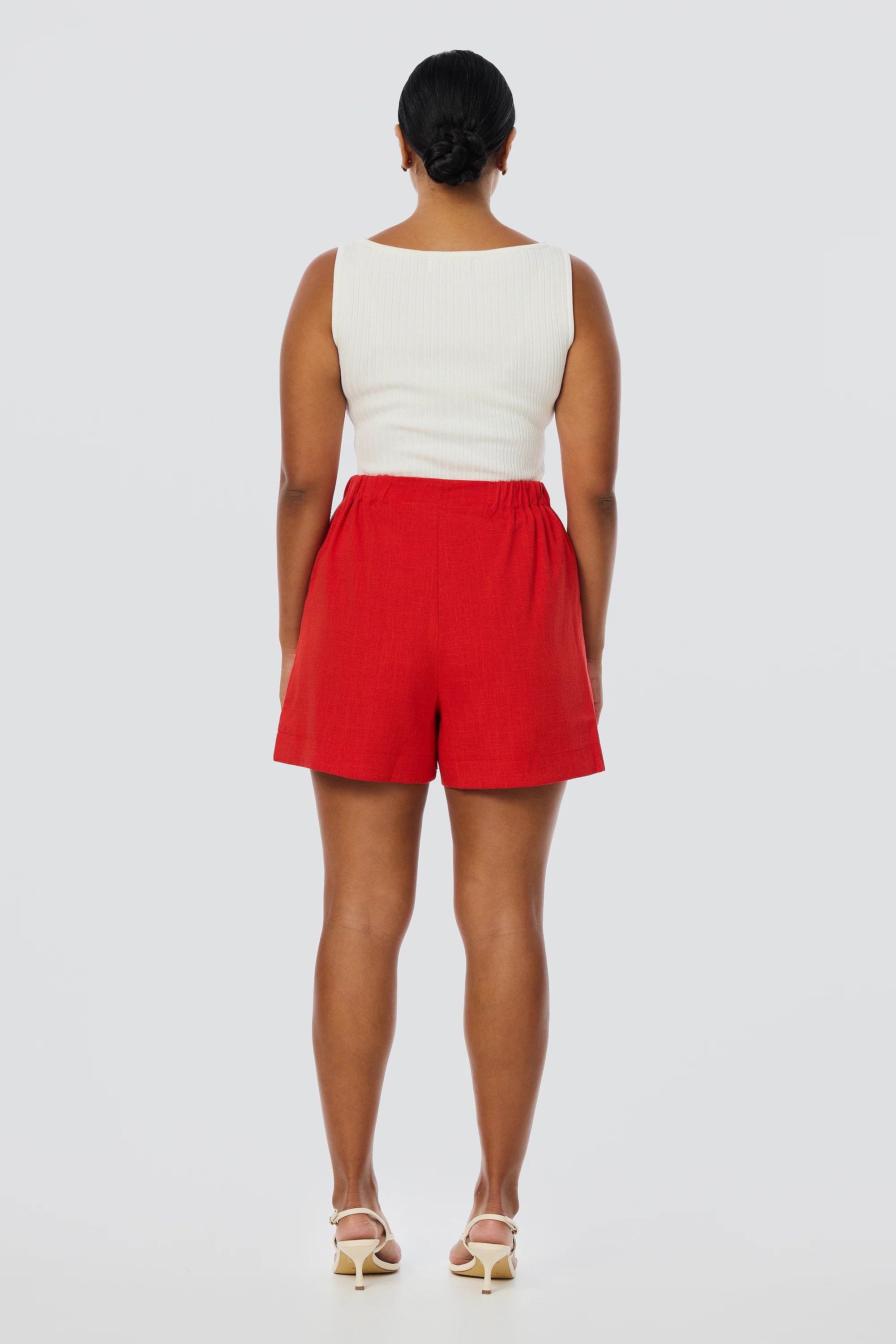 Tailored Shorts - Crimson - Image 5
