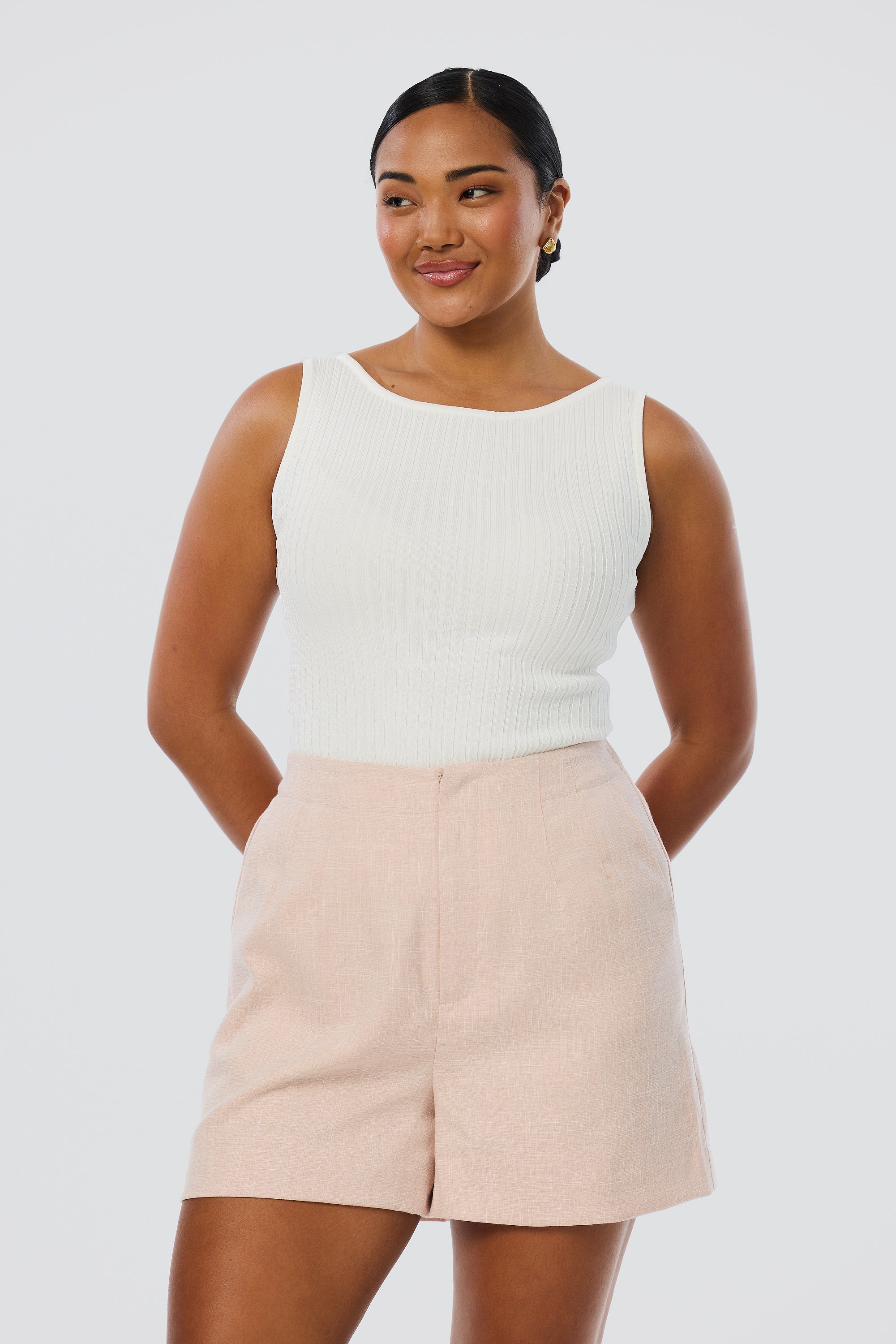 Tailored Shorts - Pink Clay - Image 3